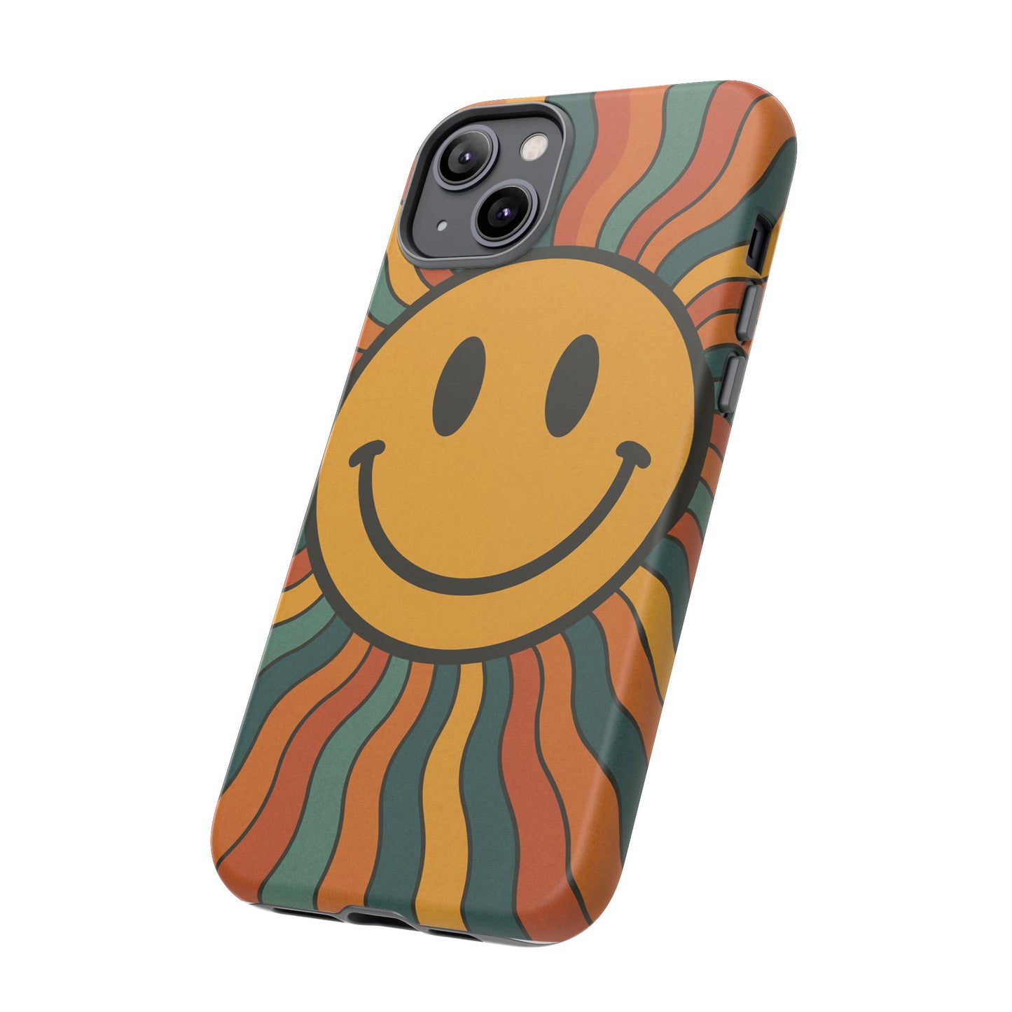 Colorful Smiley Phone Case, Retro Vibe Phone Cover, Cute Gift for Kids and Adults, Fun Protector for Everyday Use, Eco-Friendly Merchandise