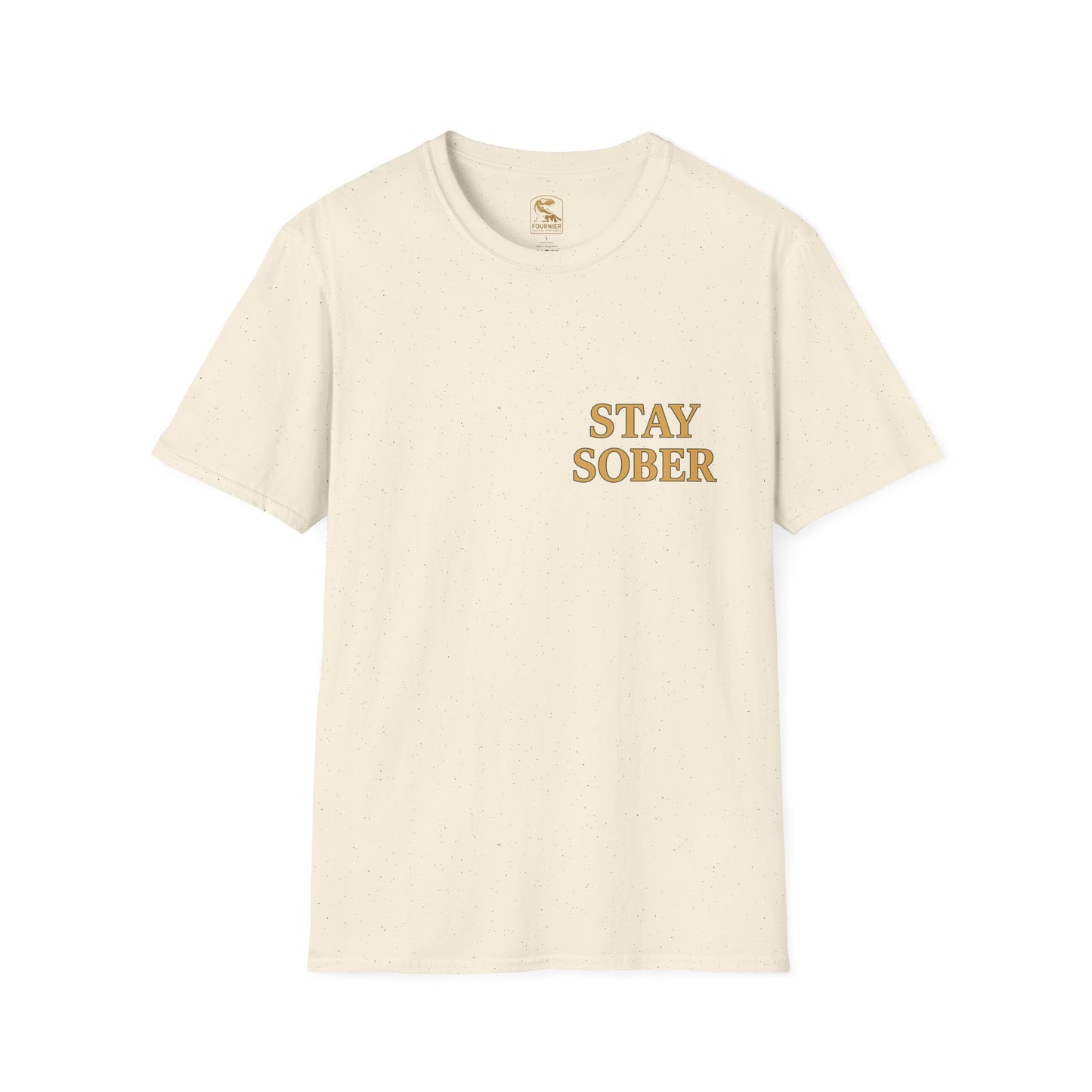 Unisex Softstyle T-Shirt - Stay Sober & Defend Peace Design, Casual Streetwear, Gift for Recovery Support, Positive Vibes, Everyday Wear