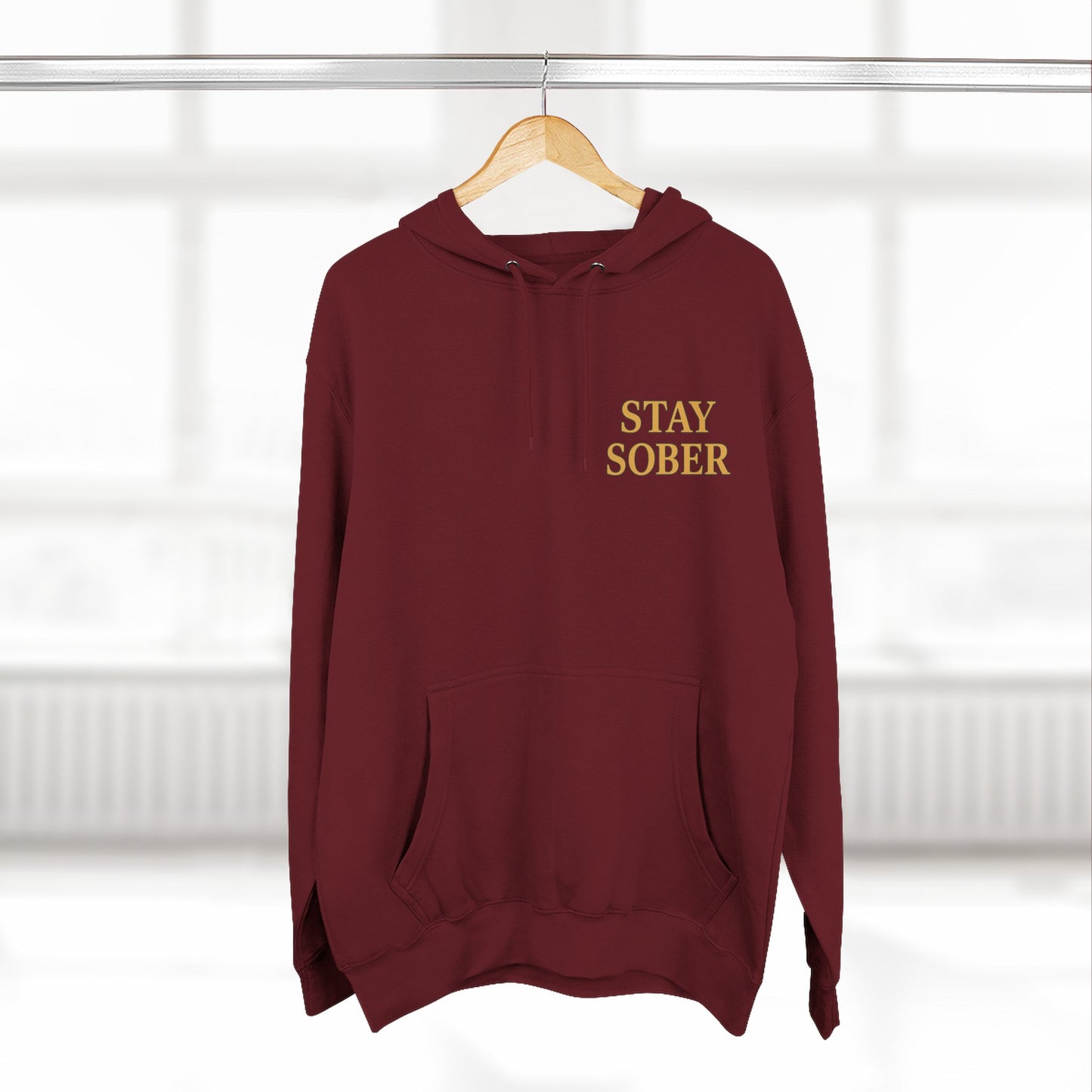 Samurai hoodie- Stay Sober, Defend Peace | Cozy Sweatshirt for Wellness, Gratitude Gifts, Motivation, Mindfulness