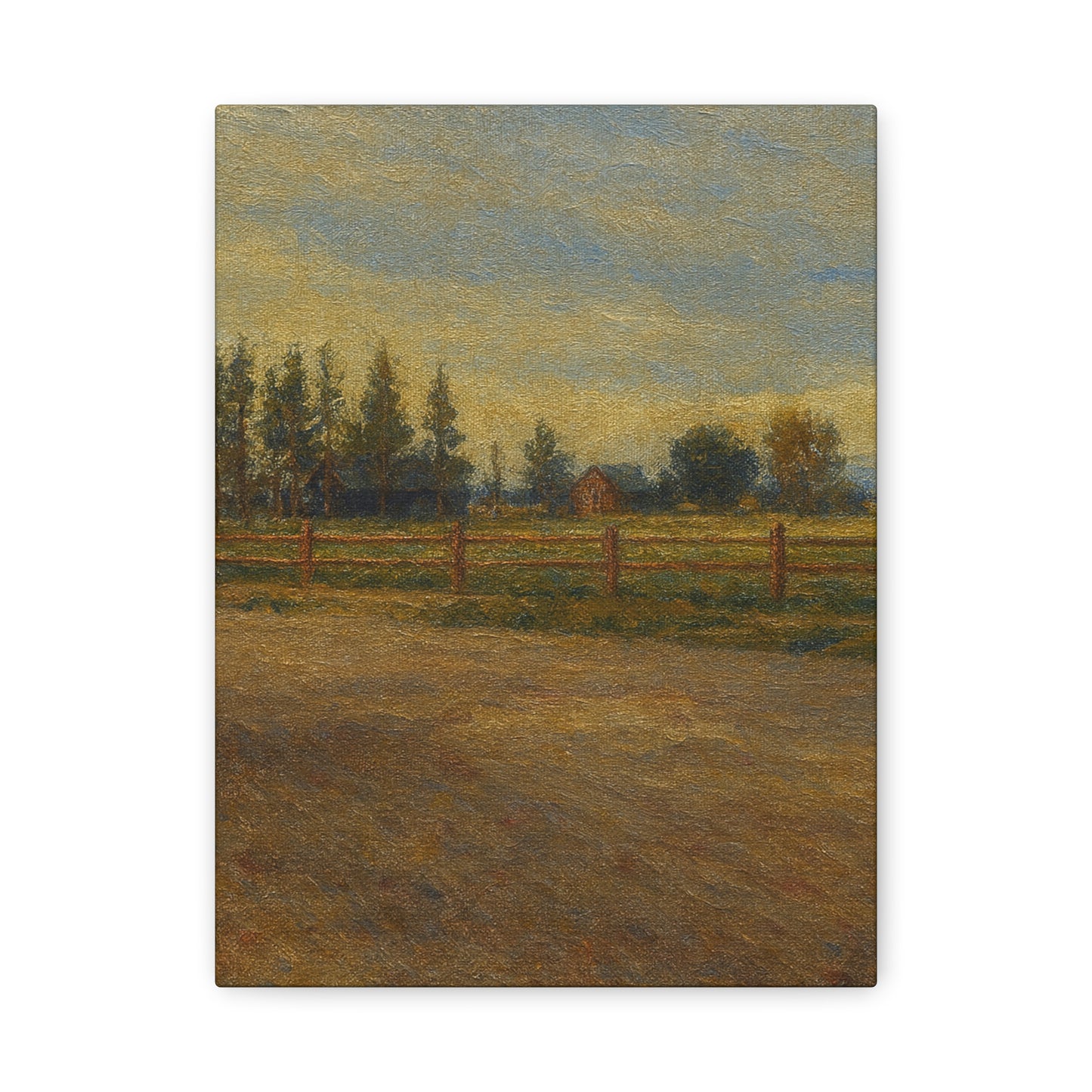 Rustic Landscape Canvas Print, Home Decor, Art for Living Room, Farmhouse Style, Gift for Art Lovers