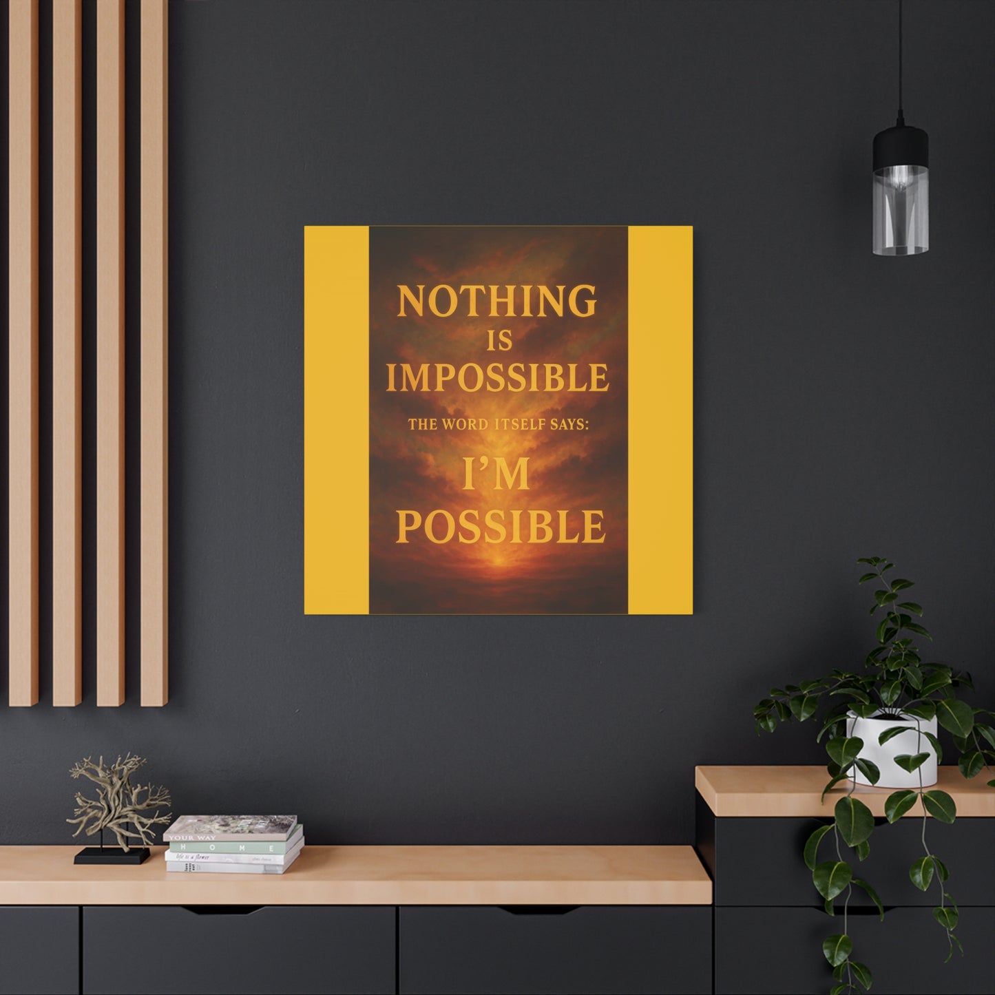 Inspirational Canvas Print, Motivational Wall Art, Positive Quote Decor, Home Office Wall Art, Gift for Dreamers
