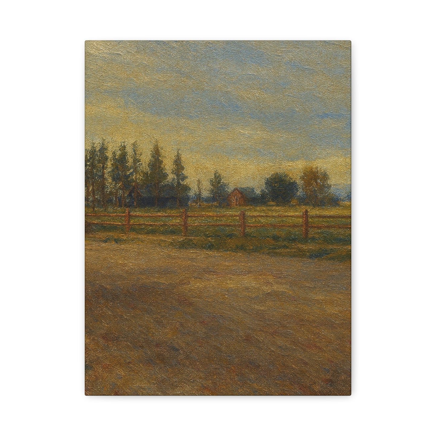 Rustic Landscape Canvas Print, Home Decor, Art for Living Room, Farmhouse Style, Gift for Art Lovers