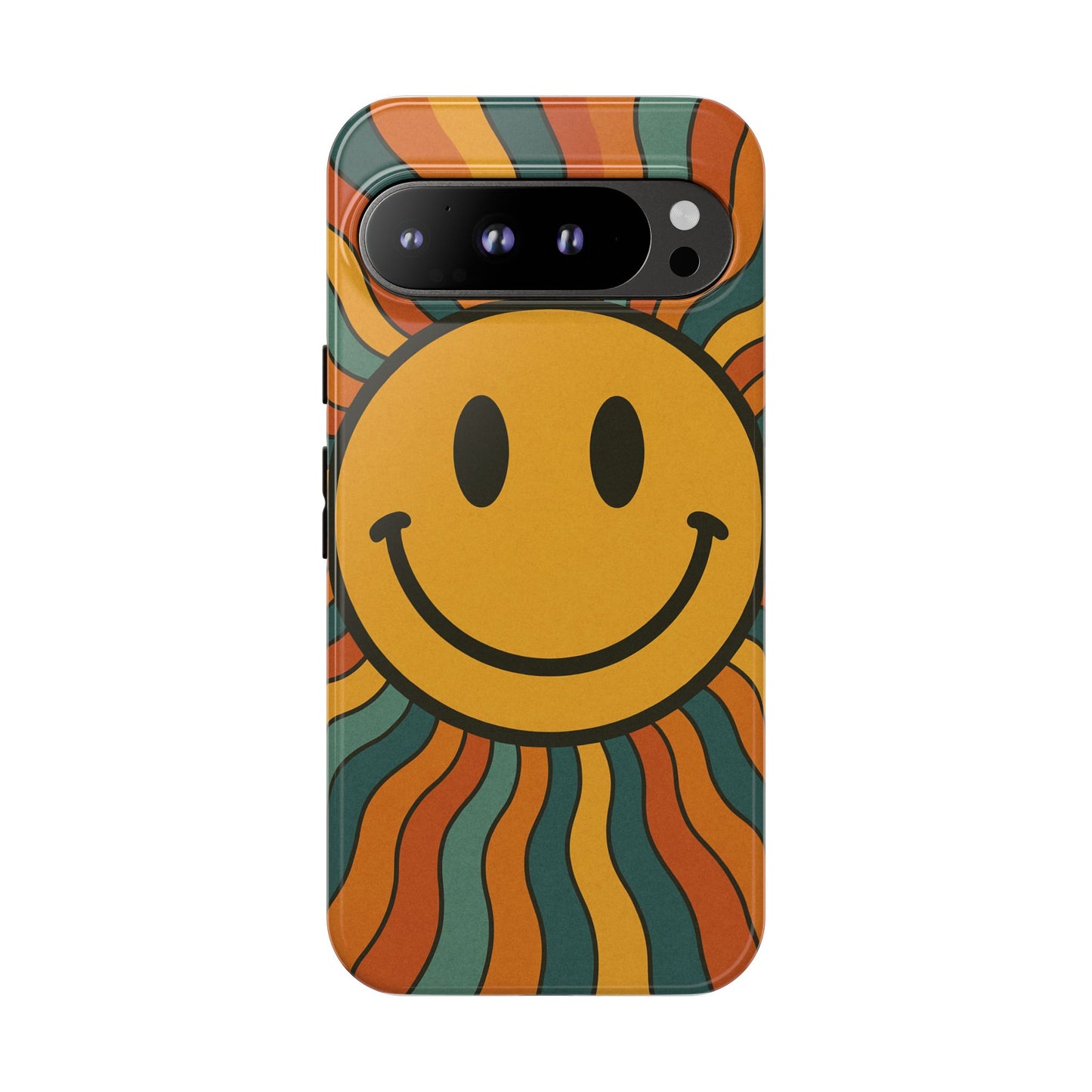 Colorful Smiley Phone Case, Retro Vibe Phone Cover, Cute Gift for Kids and Adults, Fun Protector for Everyday Use, Eco-Friendly Merchandise