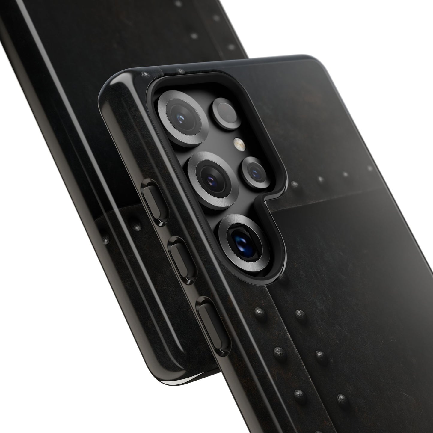 Steel & Smoke – Riveted Shadows Phone Case