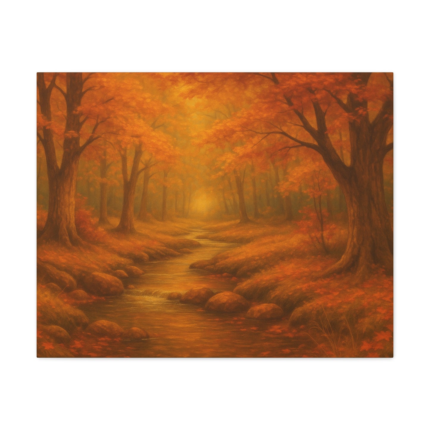 Autumn Landscape Canvas Print, Cozy Home Decor, Fall Wall Art, Nature Inspired Gift, Thanksgiving Decoration