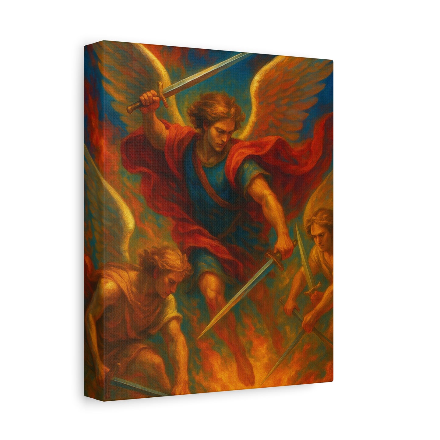 Divine Art Canvas, St Michael Wall Decor, Spiritual Home Decor, Inspirational Gift, Saint Art Print, Religious Wall Art
