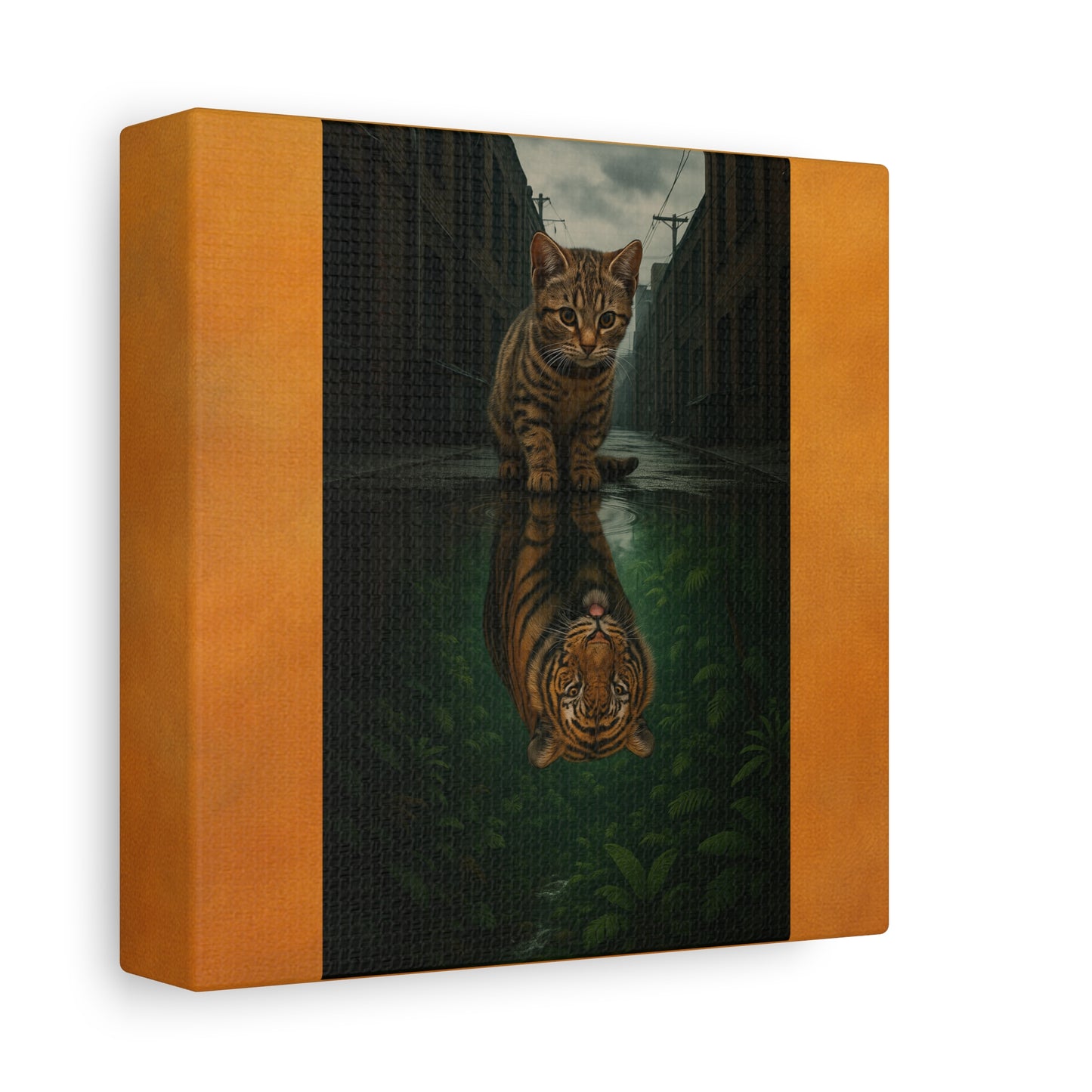 Whimsical Cat Canvas Art Print, Adorable Home Decor, Gift for Cat Lovers, Animal Wall Art, Unique Gift for Birthdays