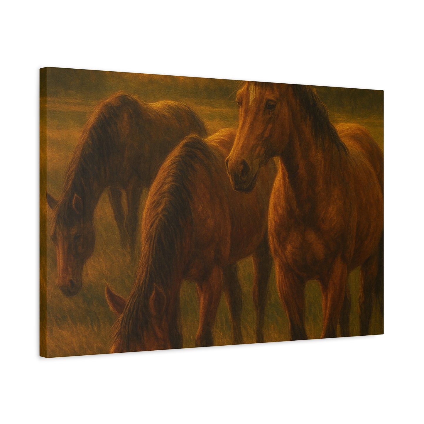 Rustic Horse Artwork Canvas, Equine Home Decor, Horse Lover Gift, Farmhouse Wall Art, Equestrian Decor, Nature Inspired