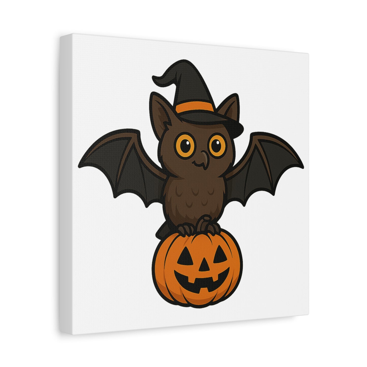 Halloween Owl Canvas Wall Art, Cute Owl Decor, Fall Home Decoration, Spooky Gothic Art, Kids Room Wall Decor, Fun Autumn Decor
