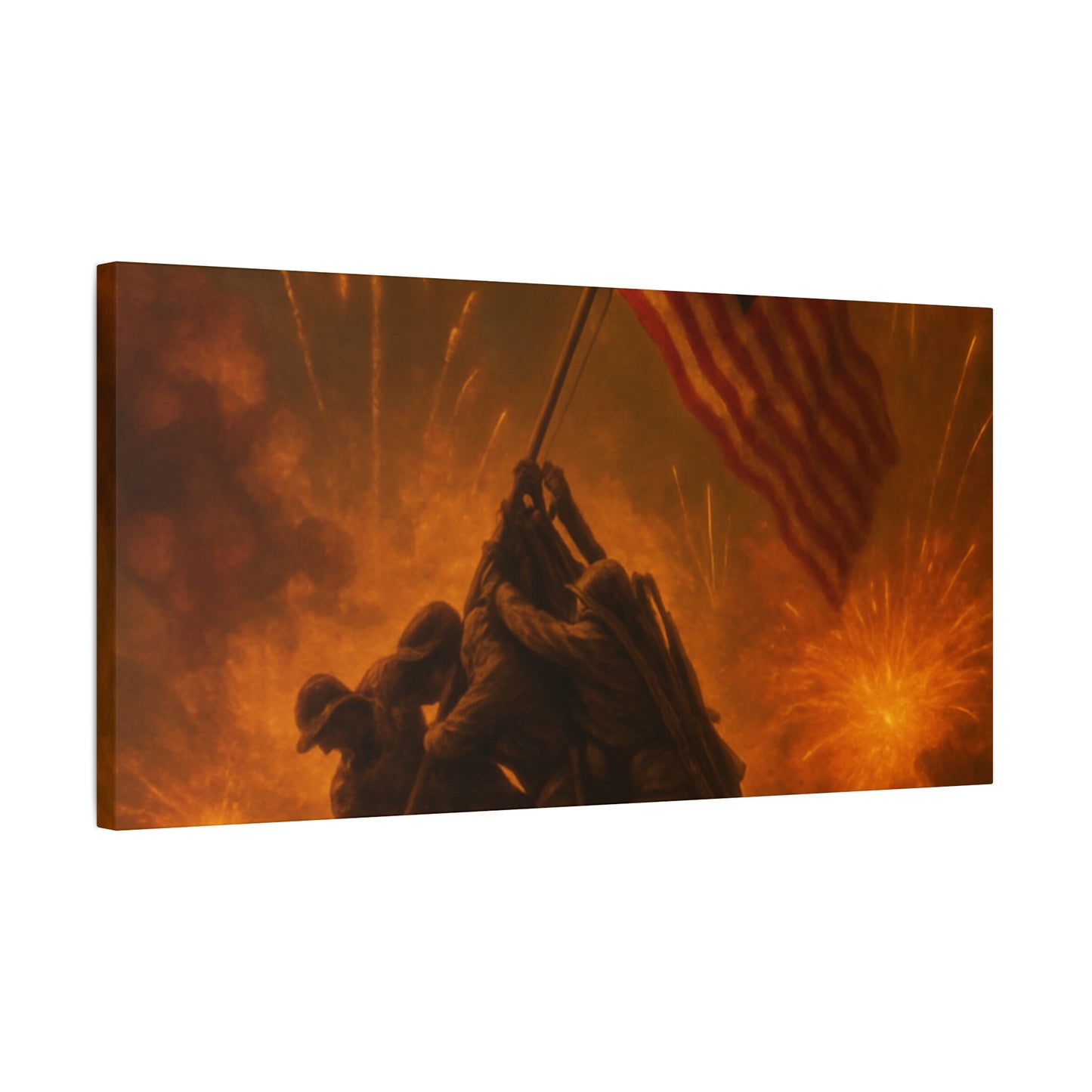 Patriotic Matte Canvas Wall Art, Military Tribute Decor, Independence Day Decoration, Veteran's Day Gift, Home Gallery Display