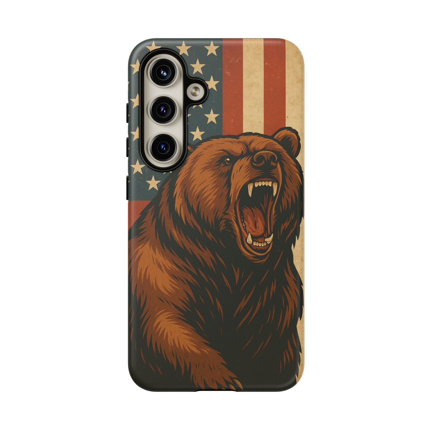 Tough Cases - Patriotic Bear Phone Case, Custom Phone Cover, Strong Protective Case, USA Flag Design, Gift for Outdoors Lovers