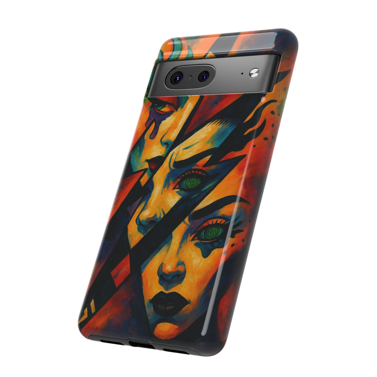 Vibrant Phone Case with Edgy Art, Tough Cases for Trendsetters, Unique Gift for Art Lovers, Colorful Phone Accessory, Protection and Style