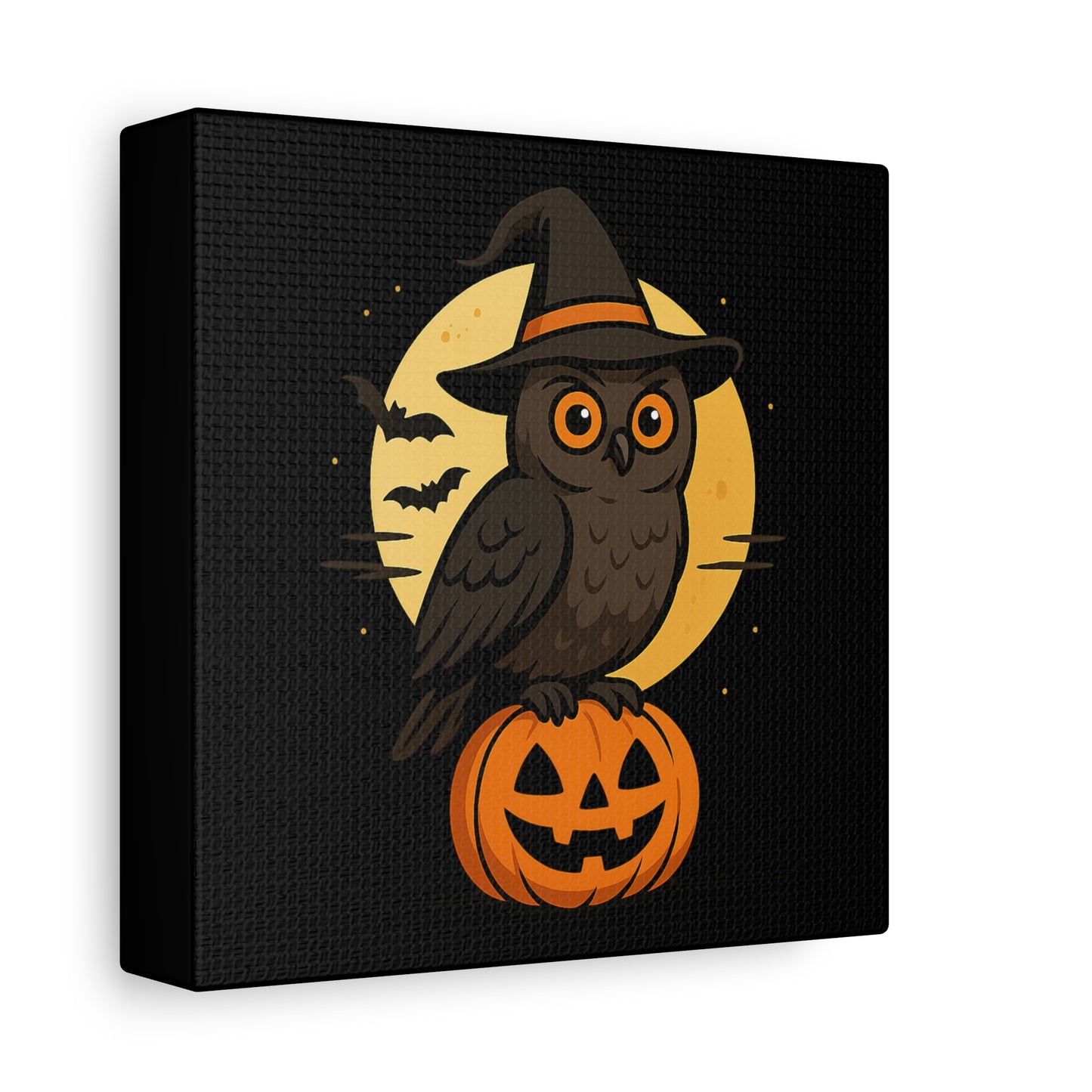Halloween Owl Canvas Art, Spooky Home Decor, Fall Decorations, Witchy Wall Art, Pumpkin Artwork, Boo-tiful Gift