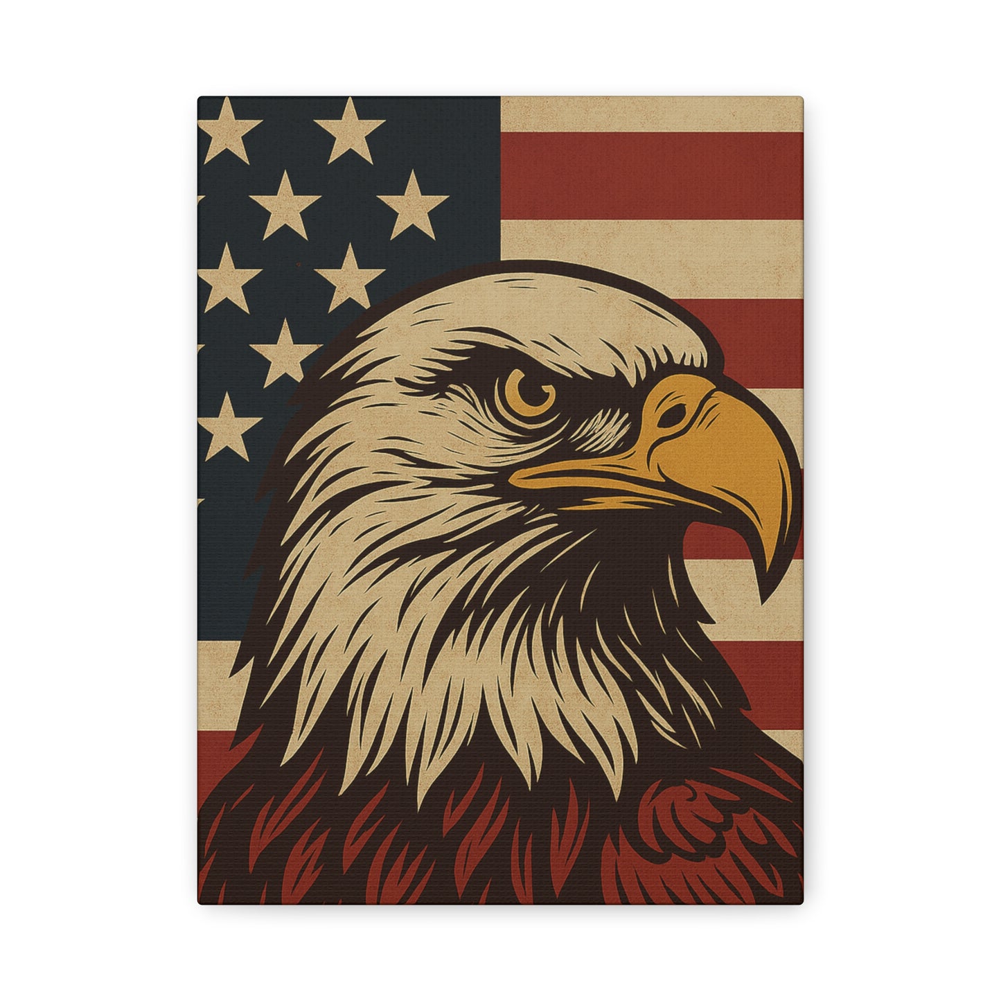 American Pride – Bald Eagle Canvas Art