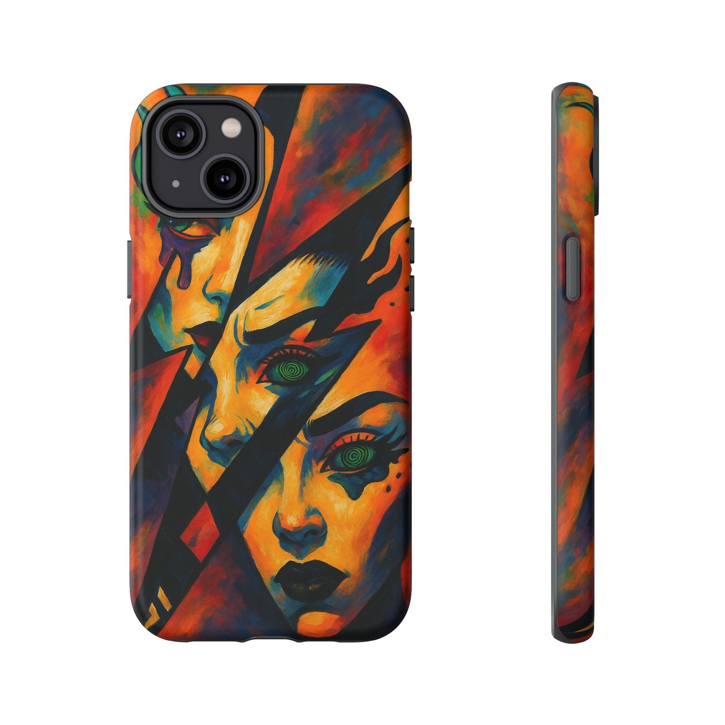 Vibrant Phone Case with Edgy Art, Tough Cases for Trendsetters, Unique Gift for Art Lovers, Colorful Phone Accessory, Protection and Style