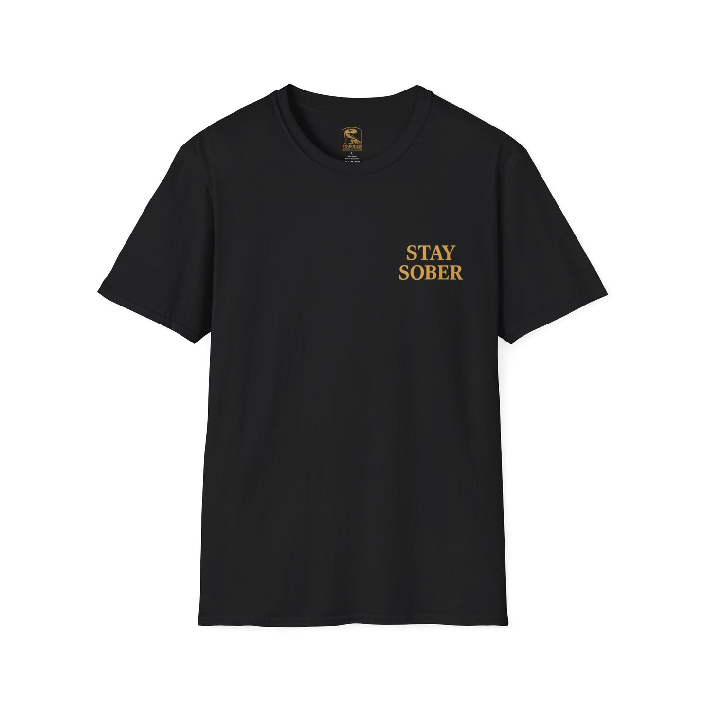 Sobriety Motivation Tee Shirt - Unisex Softstyle T-Shirt All Gas No Breaks Stay Strong Be Real