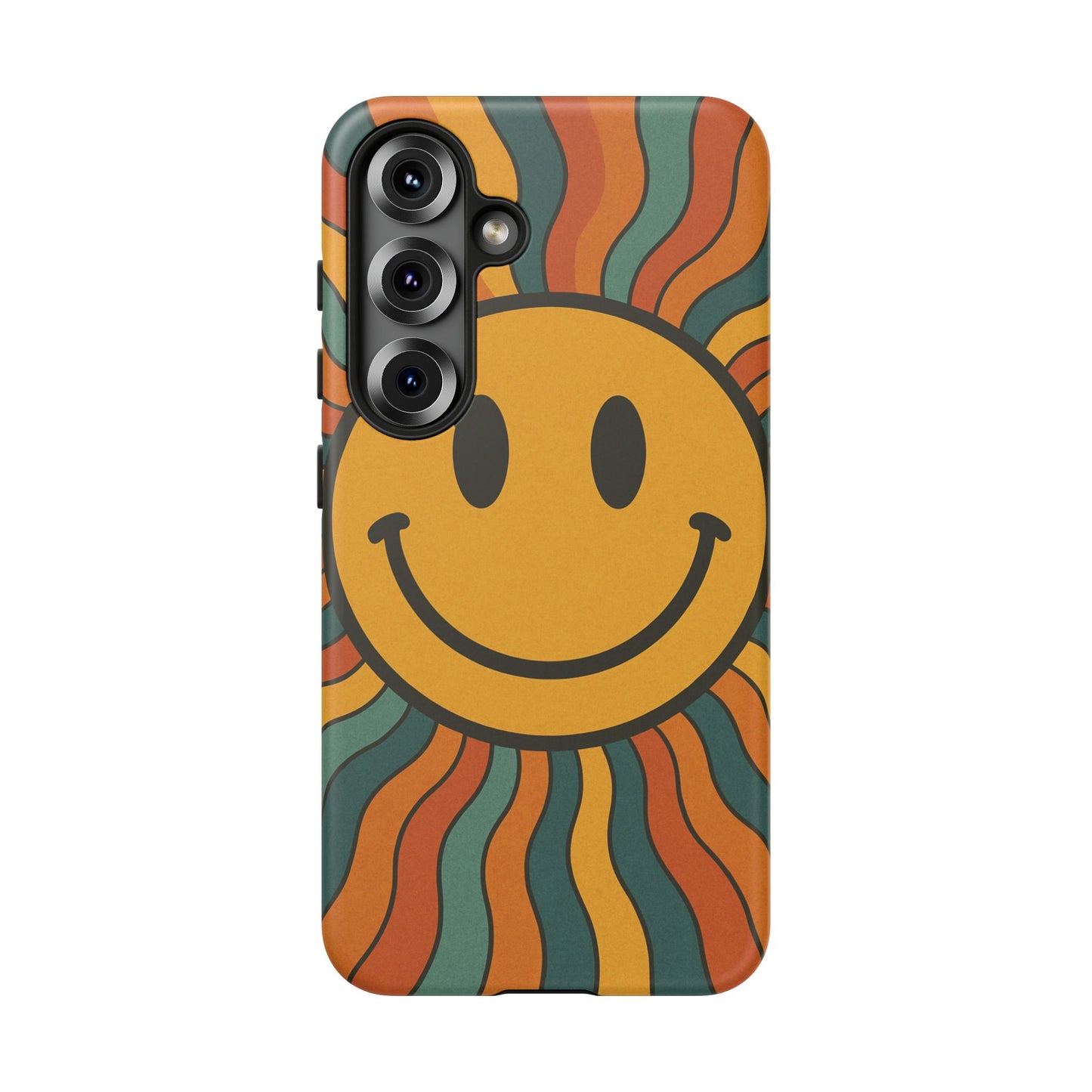 Colorful Smiley Phone Case, Retro Vibe Phone Cover, Cute Gift for Kids and Adults, Fun Protector for Everyday Use, Eco-Friendly Merchandise