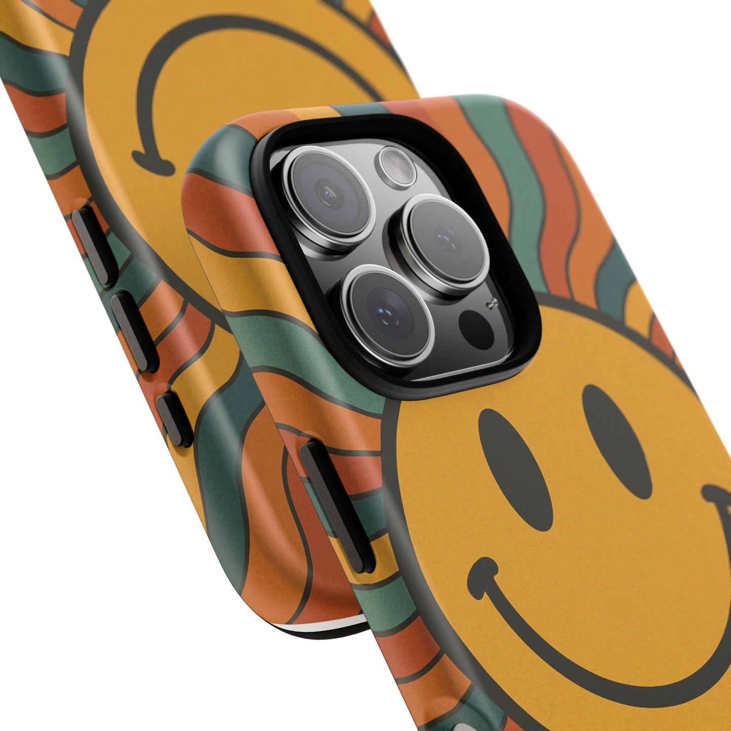 Colorful Smiley Phone Case, Retro Vibe Phone Cover, Cute Gift for Kids and Adults, Fun Protector for Everyday Use, Eco-Friendly Merchandise