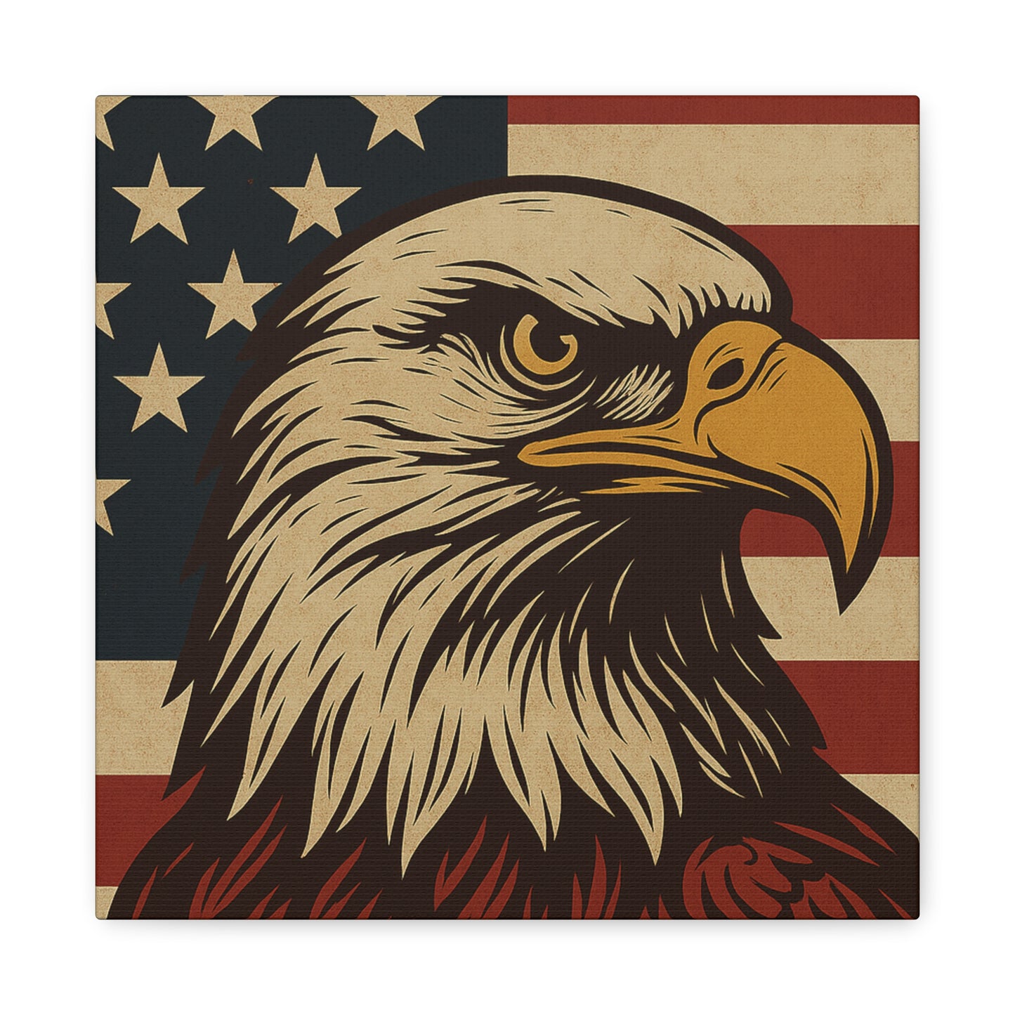 American Pride – Bald Eagle Canvas Art