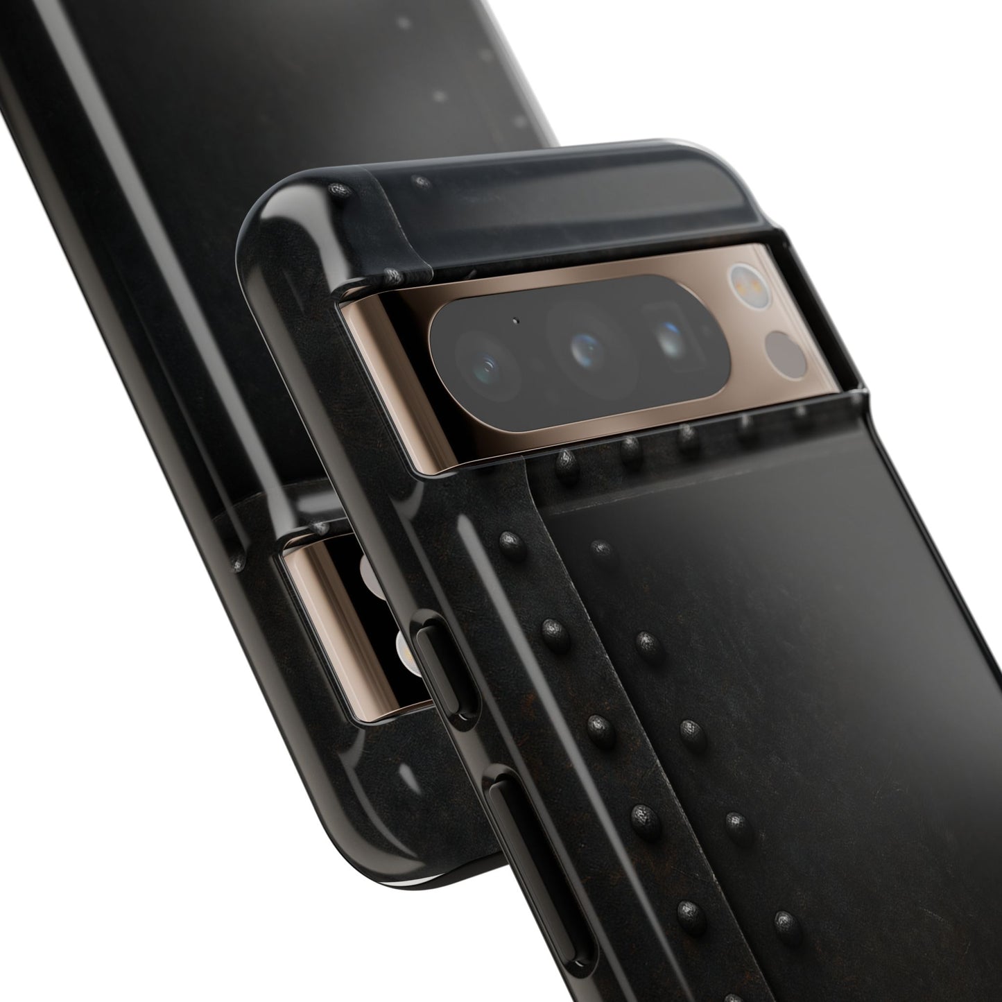 Steel & Smoke – Riveted Shadows Phone Case