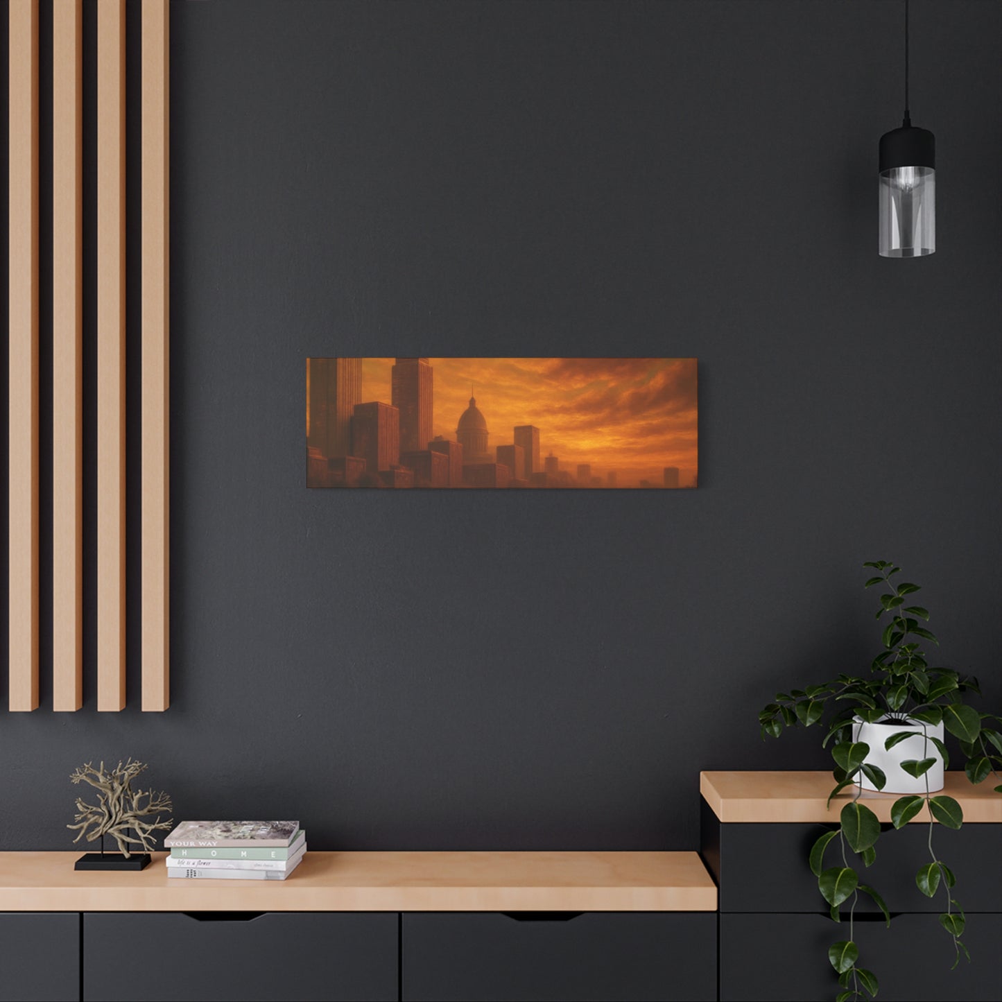 Sunset Cityscape Wall Art, Canvas Print, Home Decor, Urban Landscape, Unique Gift, Modern Art, Interior Design