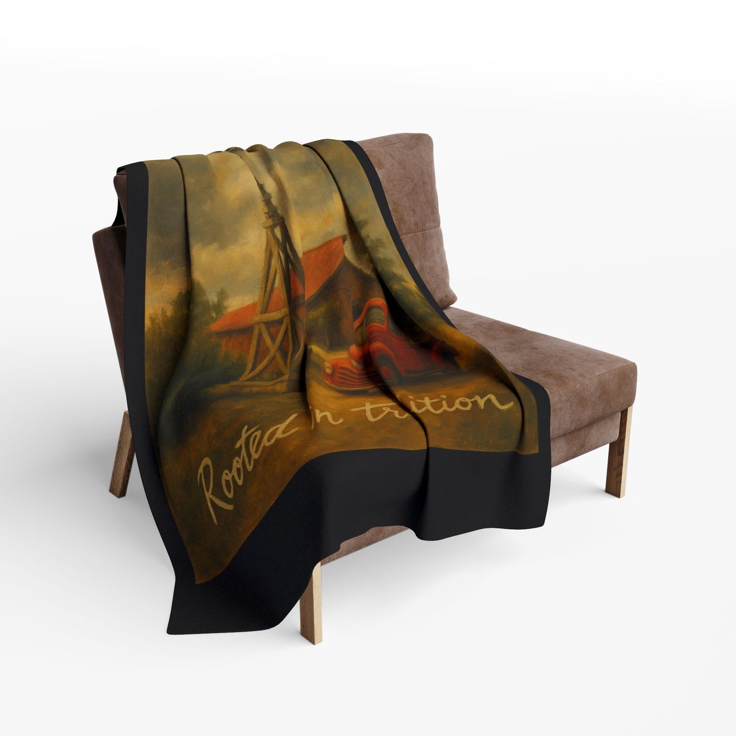 Cozy Rustic Blanket with Truck Design, Perfect for Home Decor, Gifts, Camping, Festivals, and Cozy Nights