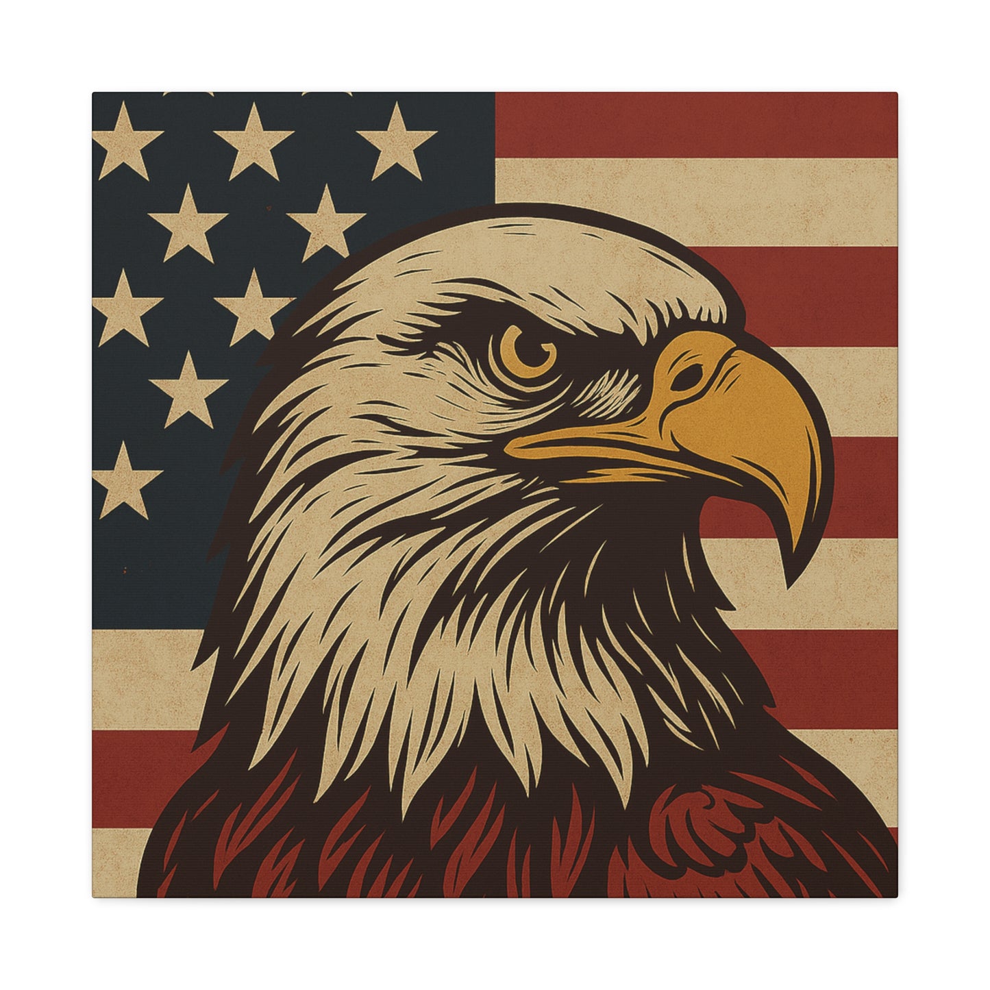 American Pride – Bald Eagle Canvas Art