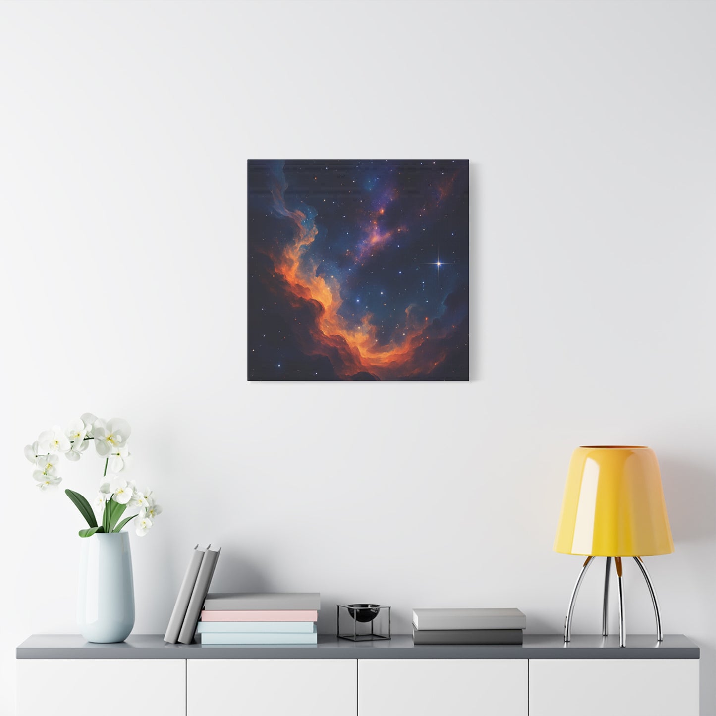 Stellar Flame – Nebula Canvas Art
