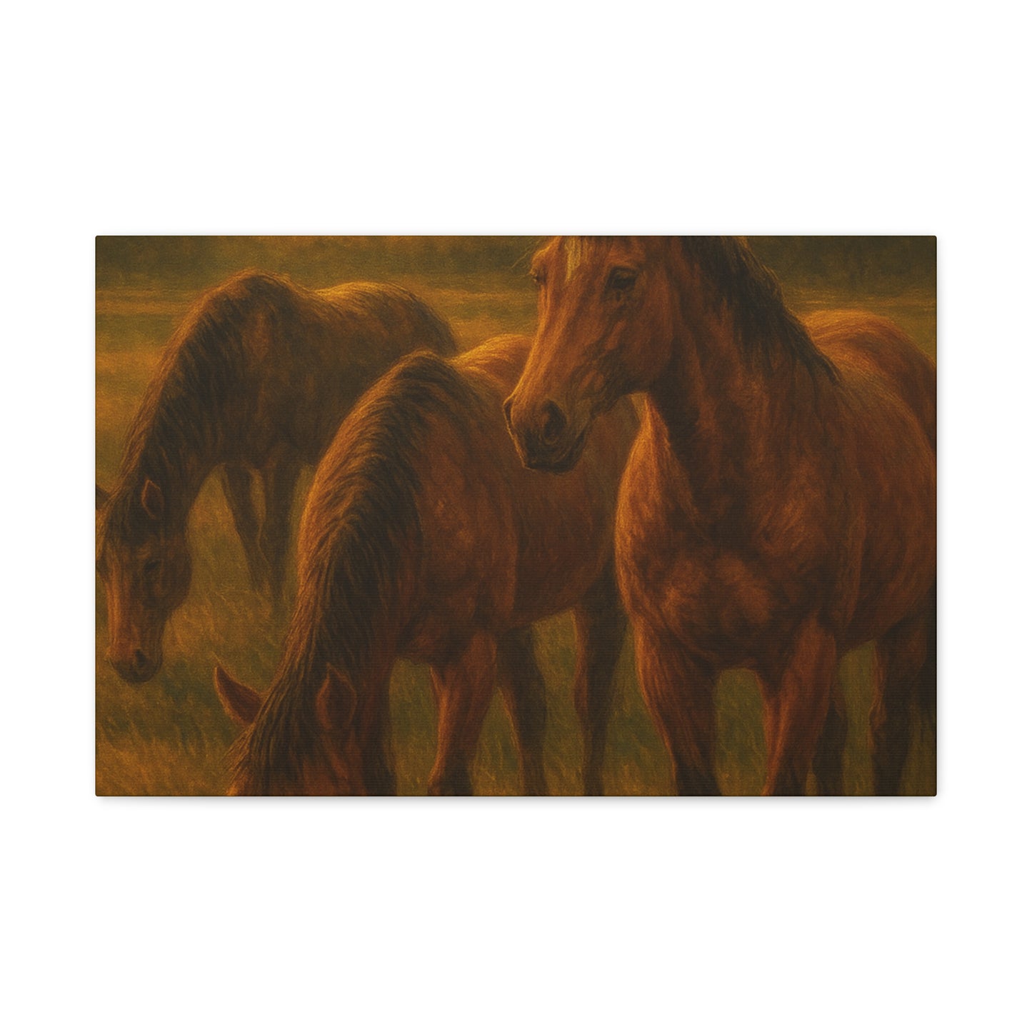 Rustic Horse Artwork Canvas, Equine Home Decor, Horse Lover Gift, Farmhouse Wall Art, Equestrian Decor, Nature Inspired