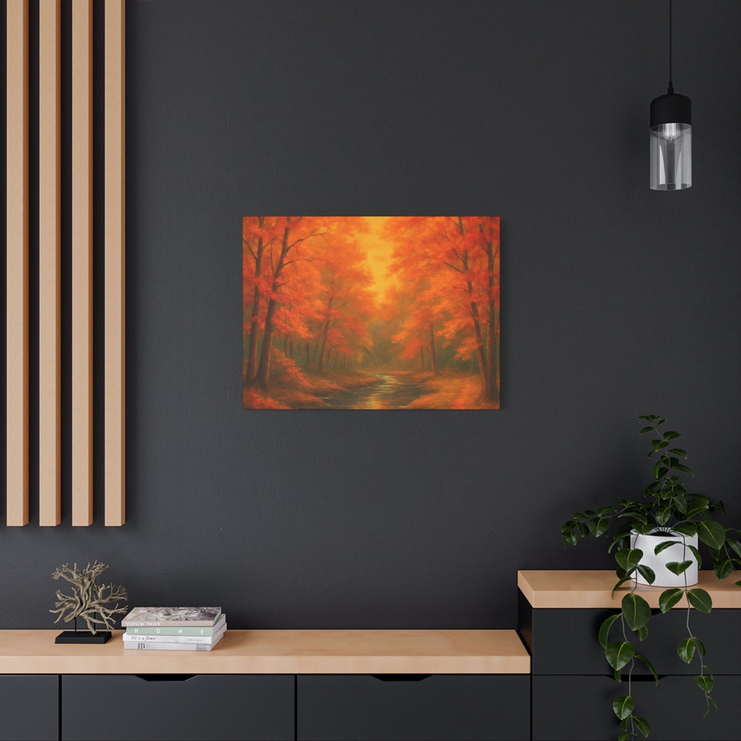 Autumn Forest Canvas Art Print, Fall Home Decor, Cozy Wall Art, Nature Inspired Gallery, Seasonal Decoration