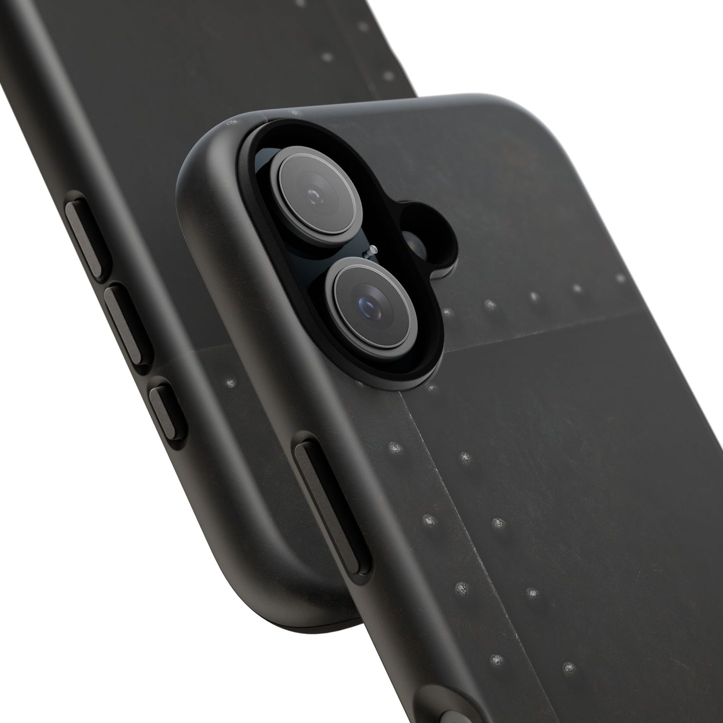 Steel & Smoke – Riveted Shadows Phone Case