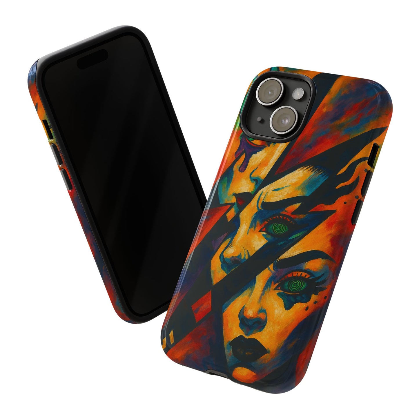 Vibrant Phone Case with Edgy Art, Tough Cases for Trendsetters, Unique Gift for Art Lovers, Colorful Phone Accessory, Protection and Style