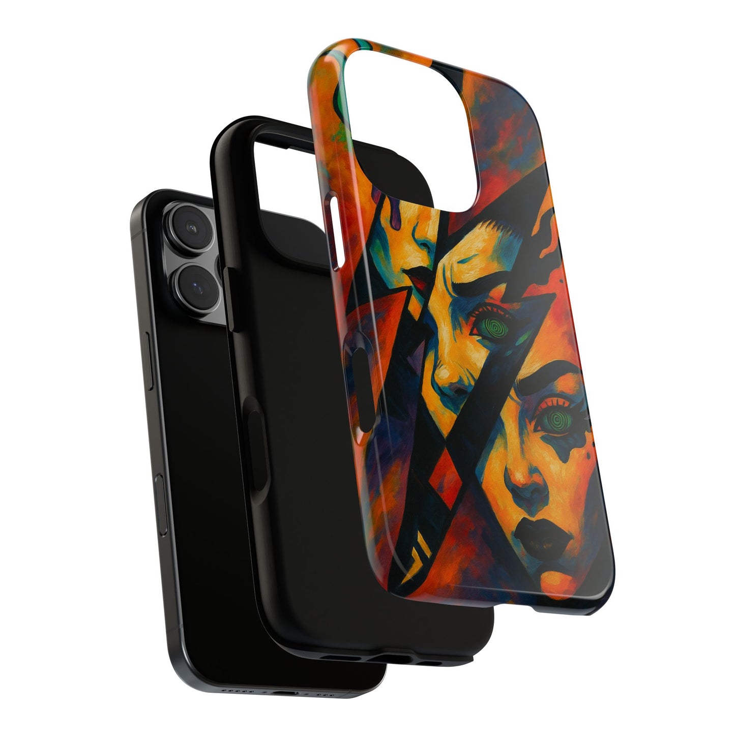 Vibrant Phone Case with Edgy Art, Tough Cases for Trendsetters, Unique Gift for Art Lovers, Colorful Phone Accessory, Protection and Style