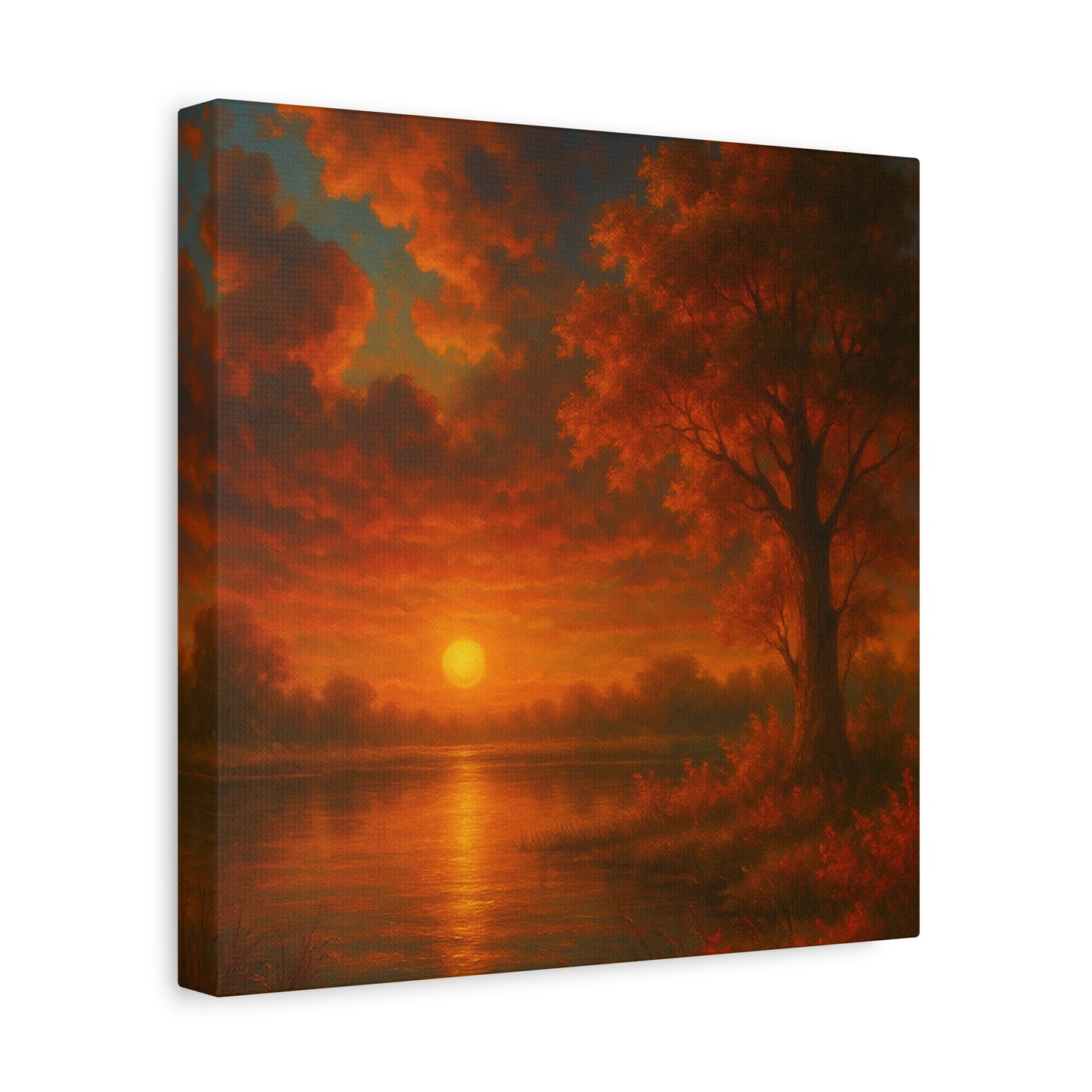 Serene Sunset Canvas Wall Art, Nature Decor, Home Aesthetic, Gift for Art Lovers, Inspiring Wall Hanging, Living Room Decoration