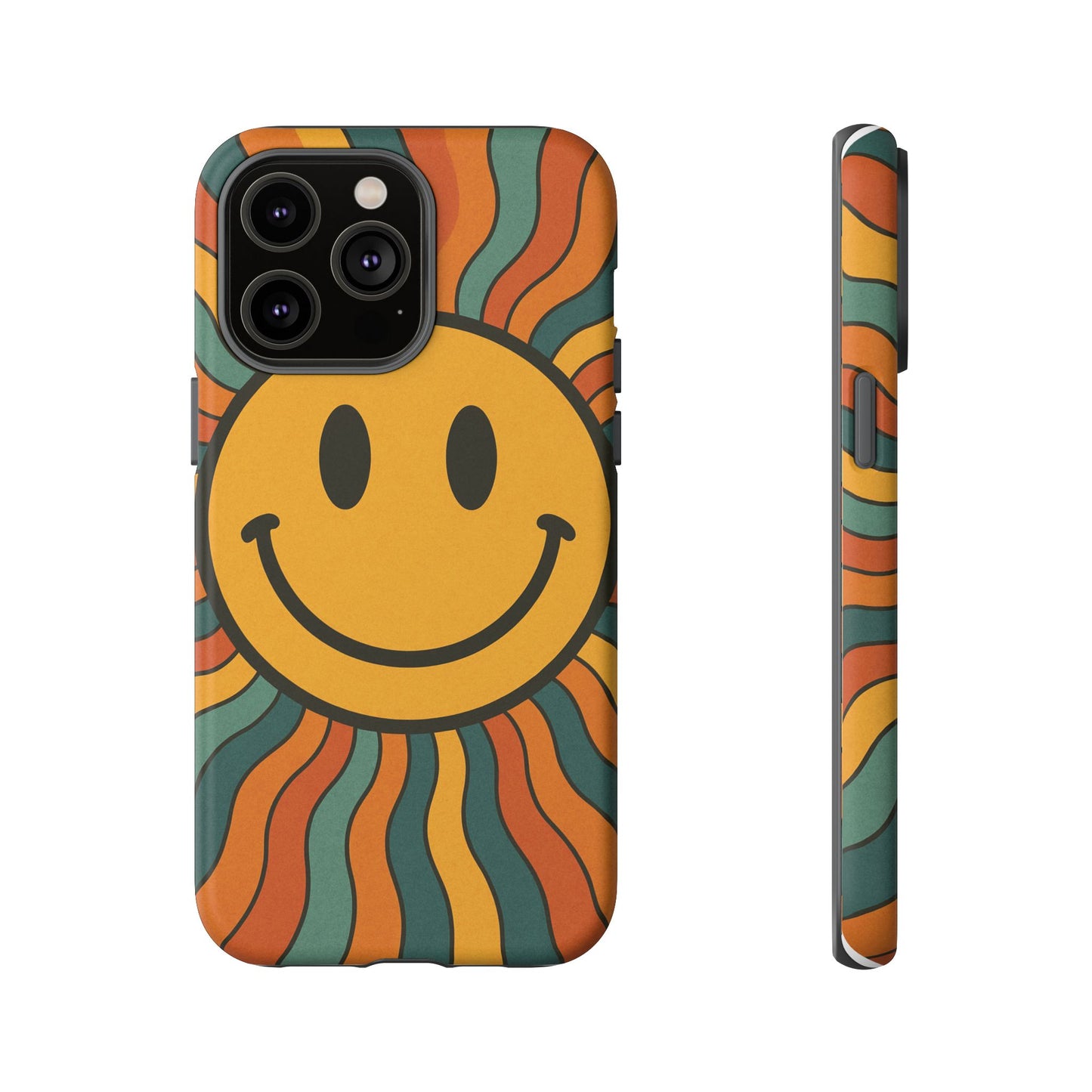 Colorful Smiley Phone Case, Retro Vibe Phone Cover, Cute Gift for Kids and Adults, Fun Protector for Everyday Use, Eco-Friendly Merchandise