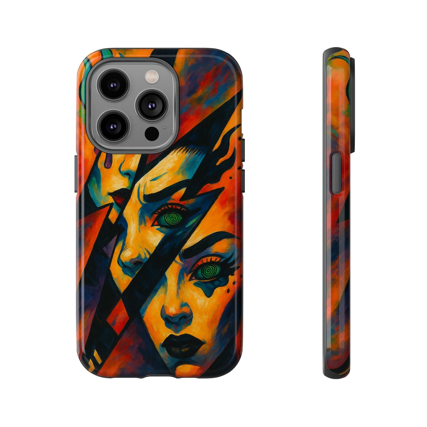 Vibrant Phone Case with Edgy Art, Tough Cases for Trendsetters, Unique Gift for Art Lovers, Colorful Phone Accessory, Protection and Style