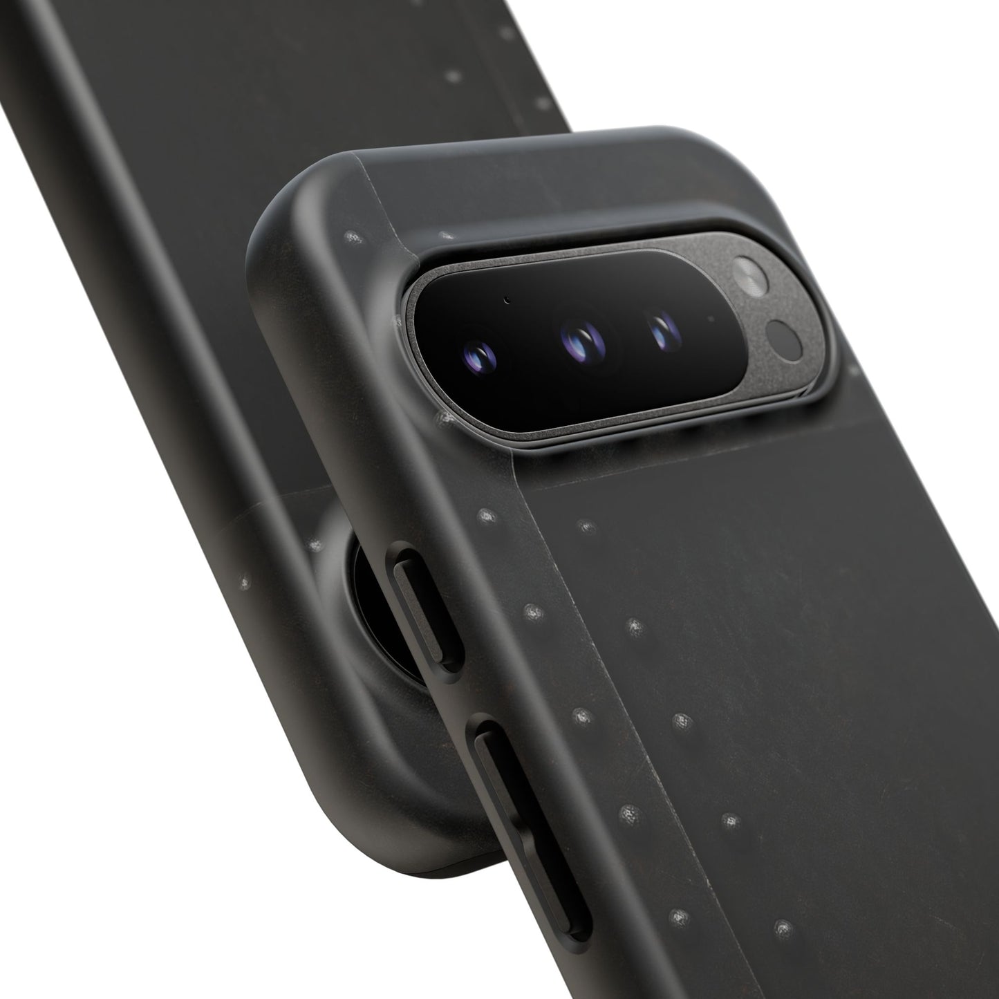 Steel & Smoke – Riveted Shadows Phone Case