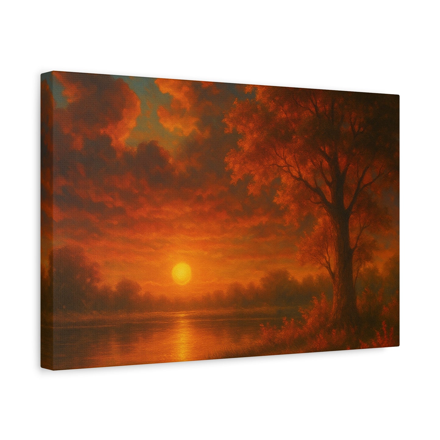 Serene Sunset Canvas Wall Art, Nature Decor, Home Aesthetic, Gift for Art Lovers, Inspiring Wall Hanging, Living Room Decoration