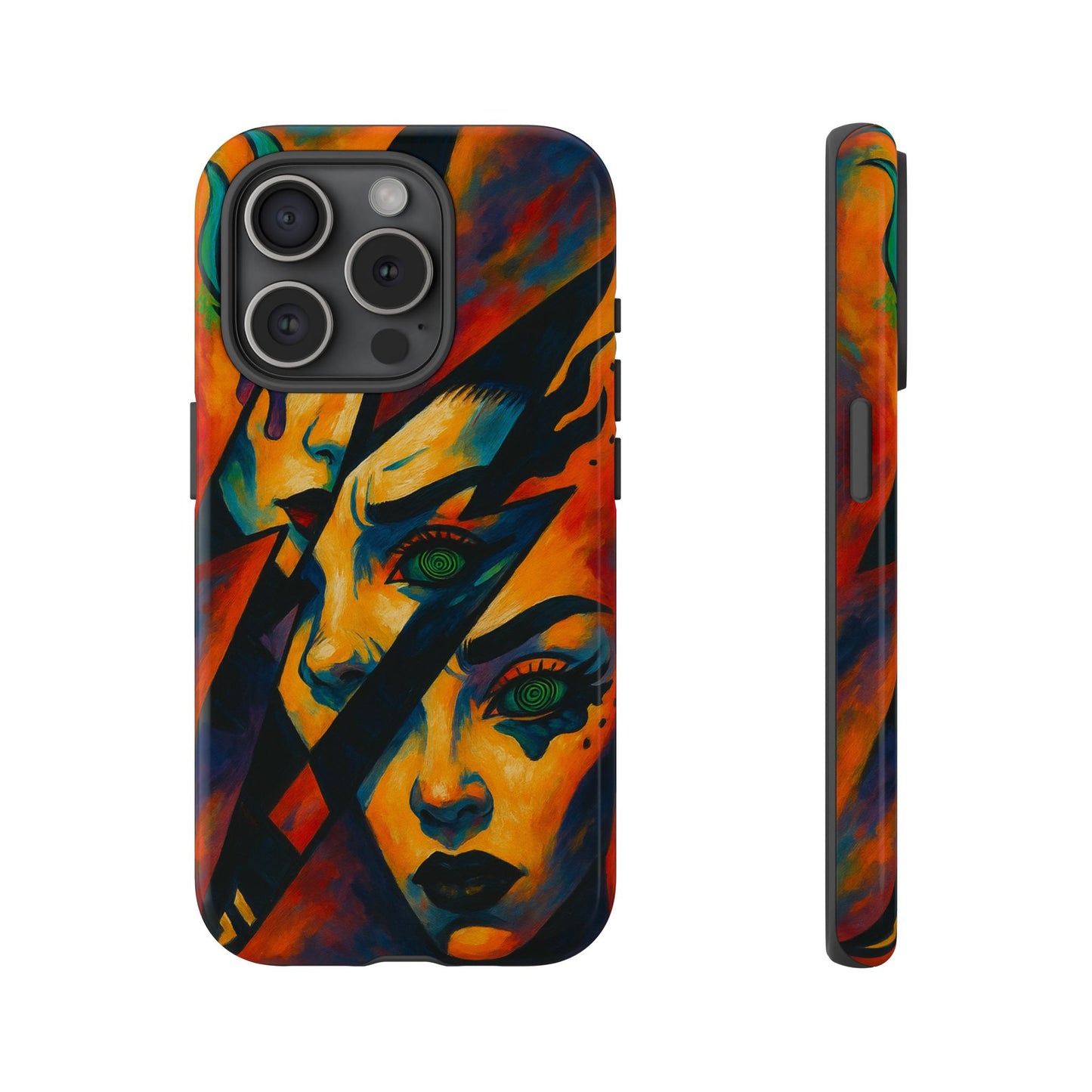 Vibrant Phone Case with Edgy Art, Tough Cases for Trendsetters, Unique Gift for Art Lovers, Colorful Phone Accessory, Protection and Style
