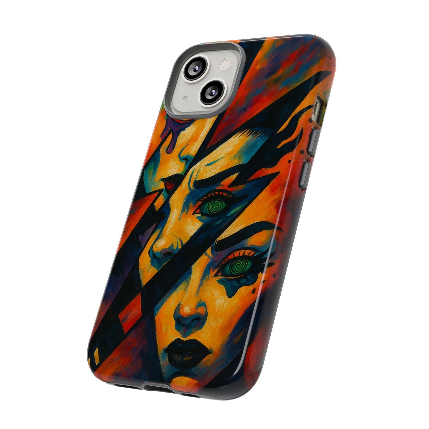 Vibrant Phone Case with Edgy Art, Tough Cases for Trendsetters, Unique Gift for Art Lovers, Colorful Phone Accessory, Protection and Style
