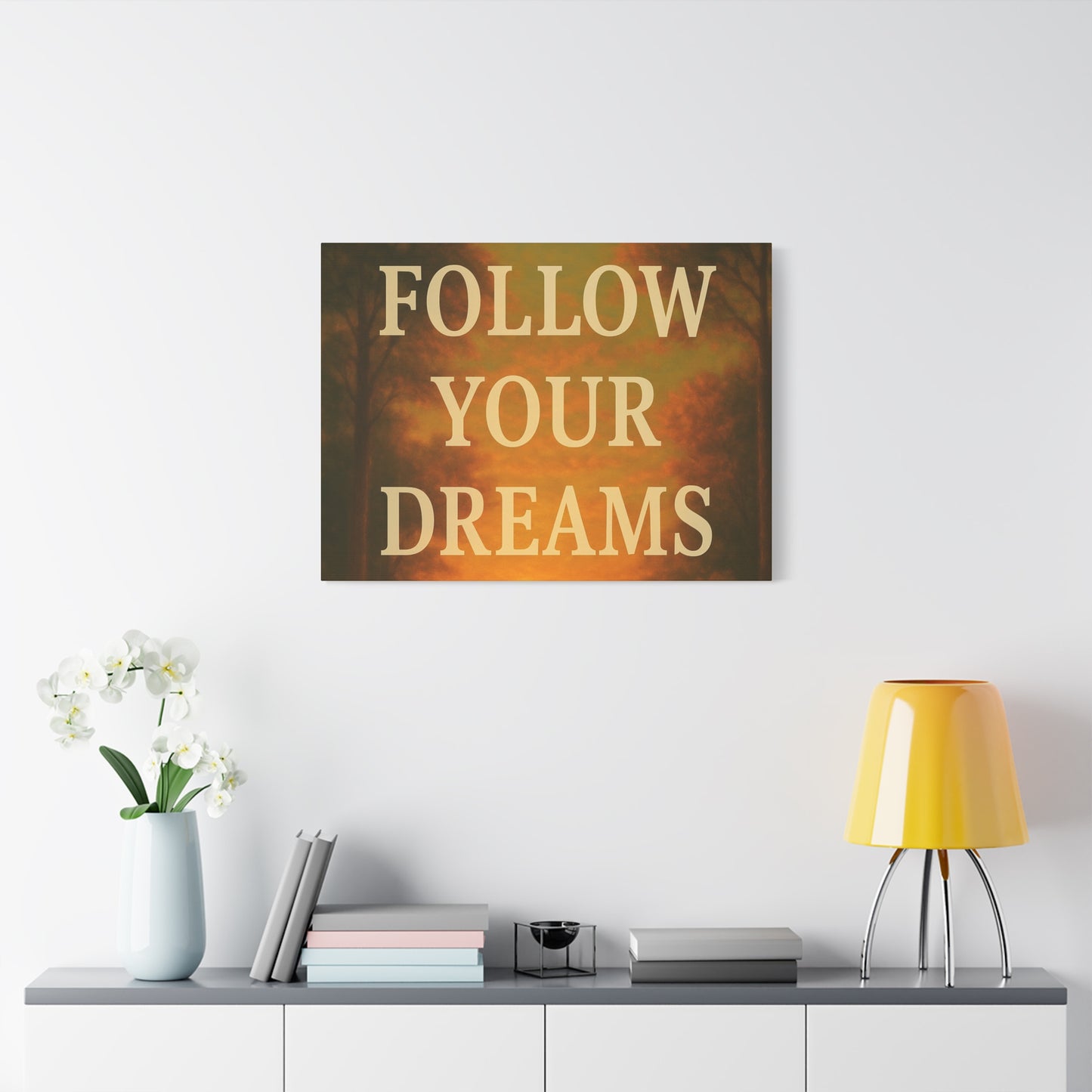 Inspirational Canvas Wall Art, Motivational Decor for Home and Office, Follow Your Dreams