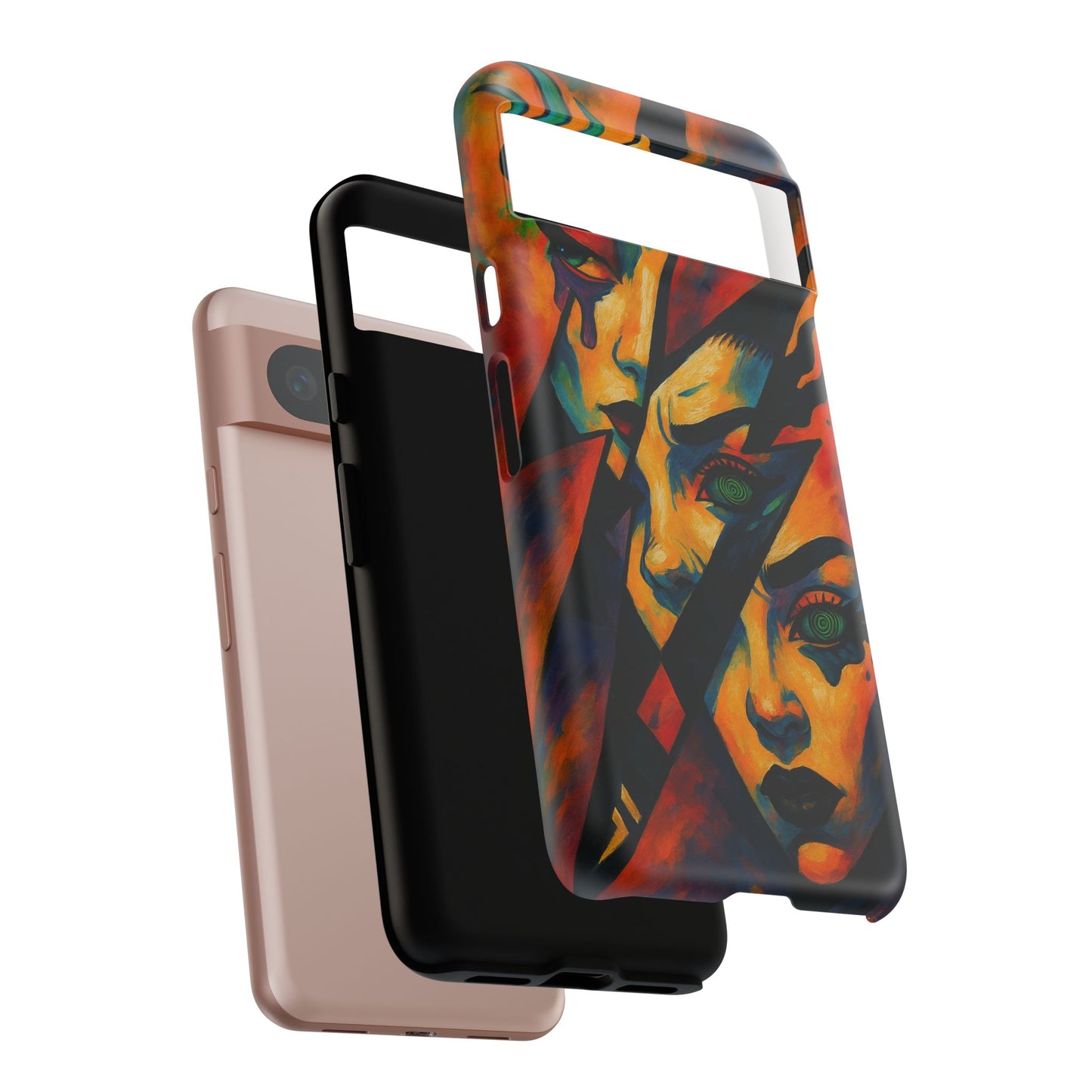 Vibrant Phone Case with Edgy Art, Tough Cases for Trendsetters, Unique Gift for Art Lovers, Colorful Phone Accessory, Protection and Style