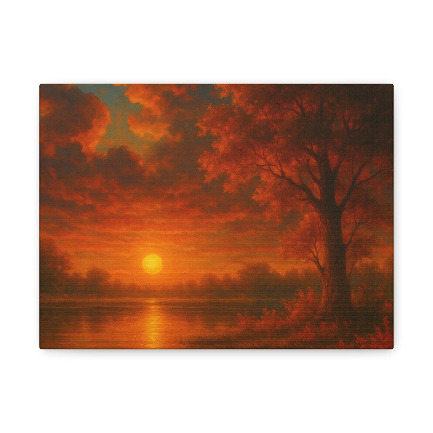 Serene Sunset Canvas Wall Art, Nature Decor, Home Aesthetic, Gift for Art Lovers, Inspiring Wall Hanging, Living Room Decoration