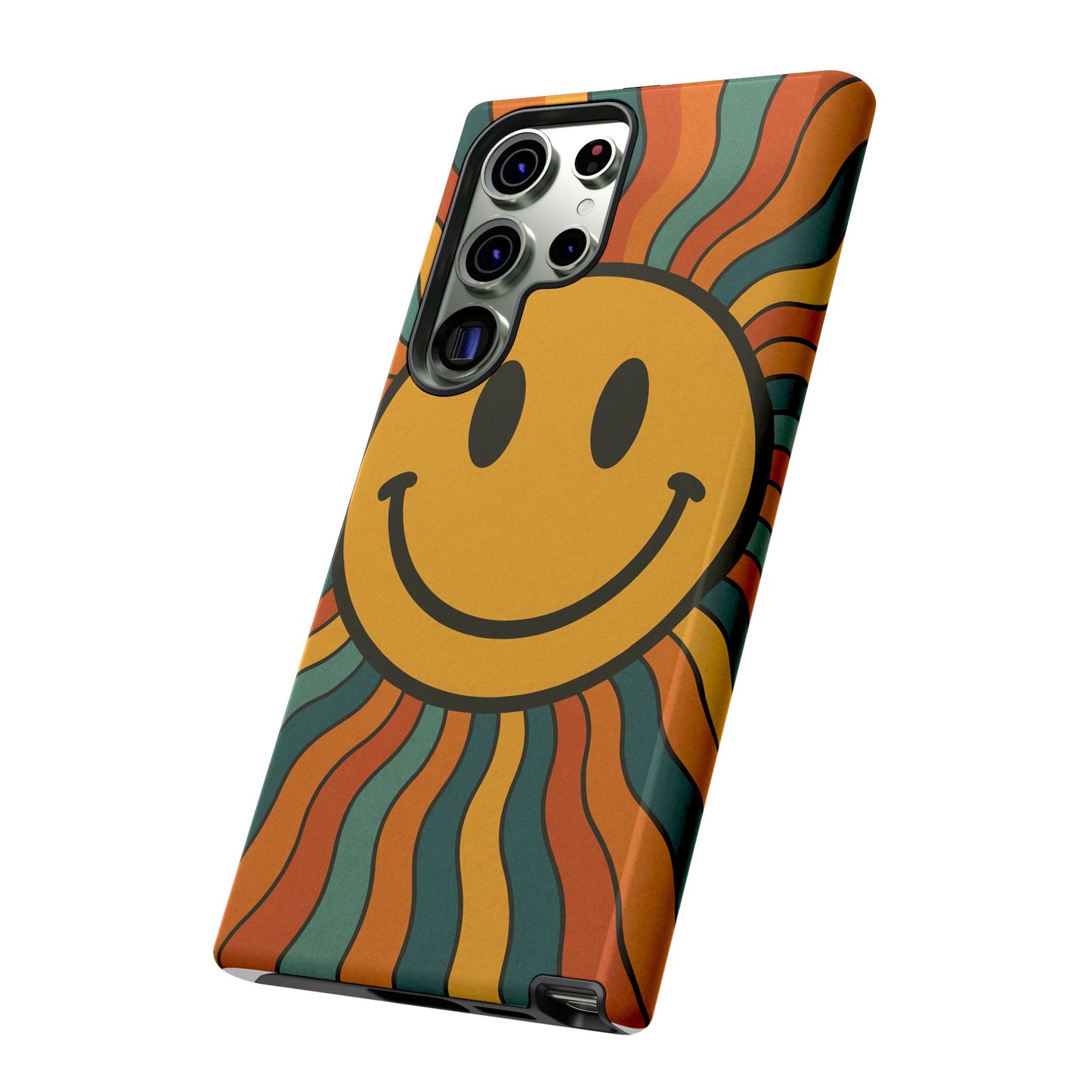 Colorful Smiley Phone Case, Retro Vibe Phone Cover, Cute Gift for Kids and Adults, Fun Protector for Everyday Use, Eco-Friendly Merchandise