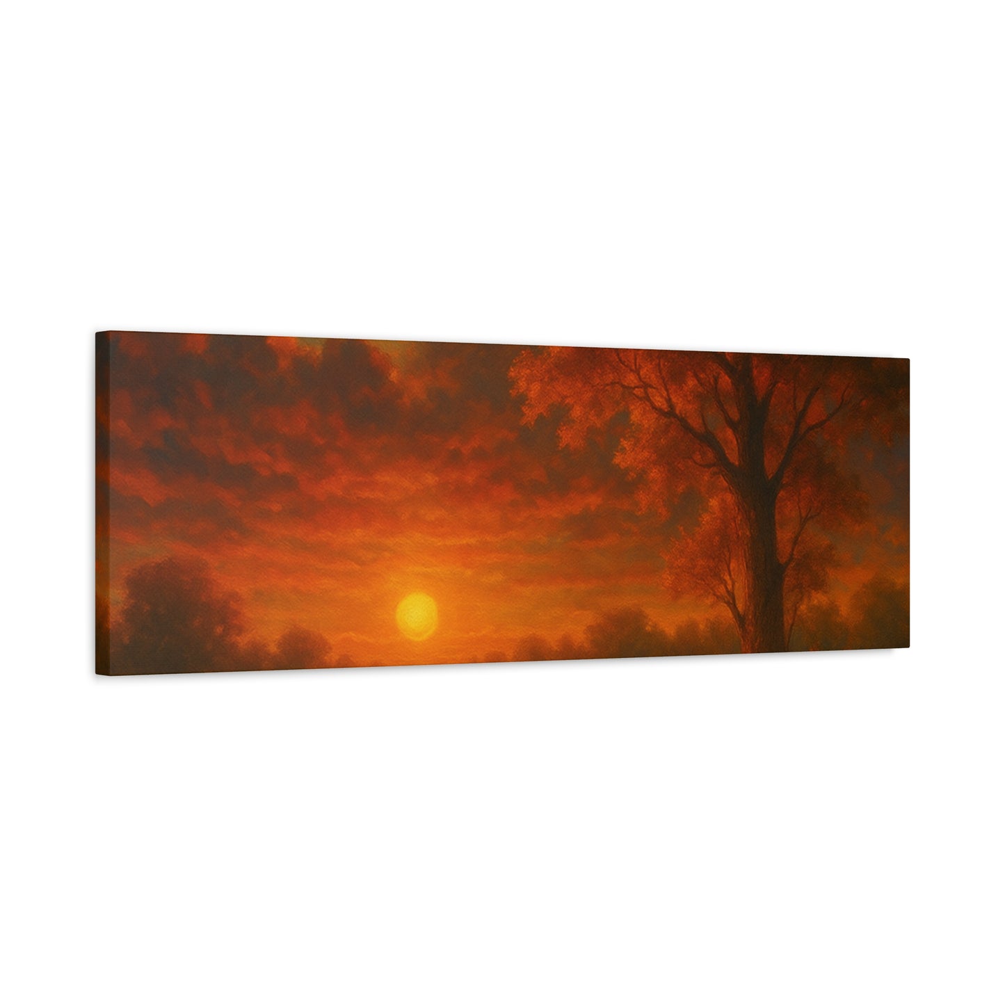 Serene Sunset Canvas Wall Art, Nature Decor, Home Aesthetic, Gift for Art Lovers, Inspiring Wall Hanging, Living Room Decoration