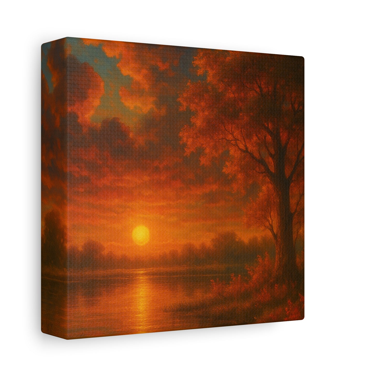 Serene Sunset Canvas Wall Art, Nature Decor, Home Aesthetic, Gift for Art Lovers, Inspiring Wall Hanging, Living Room Decoration