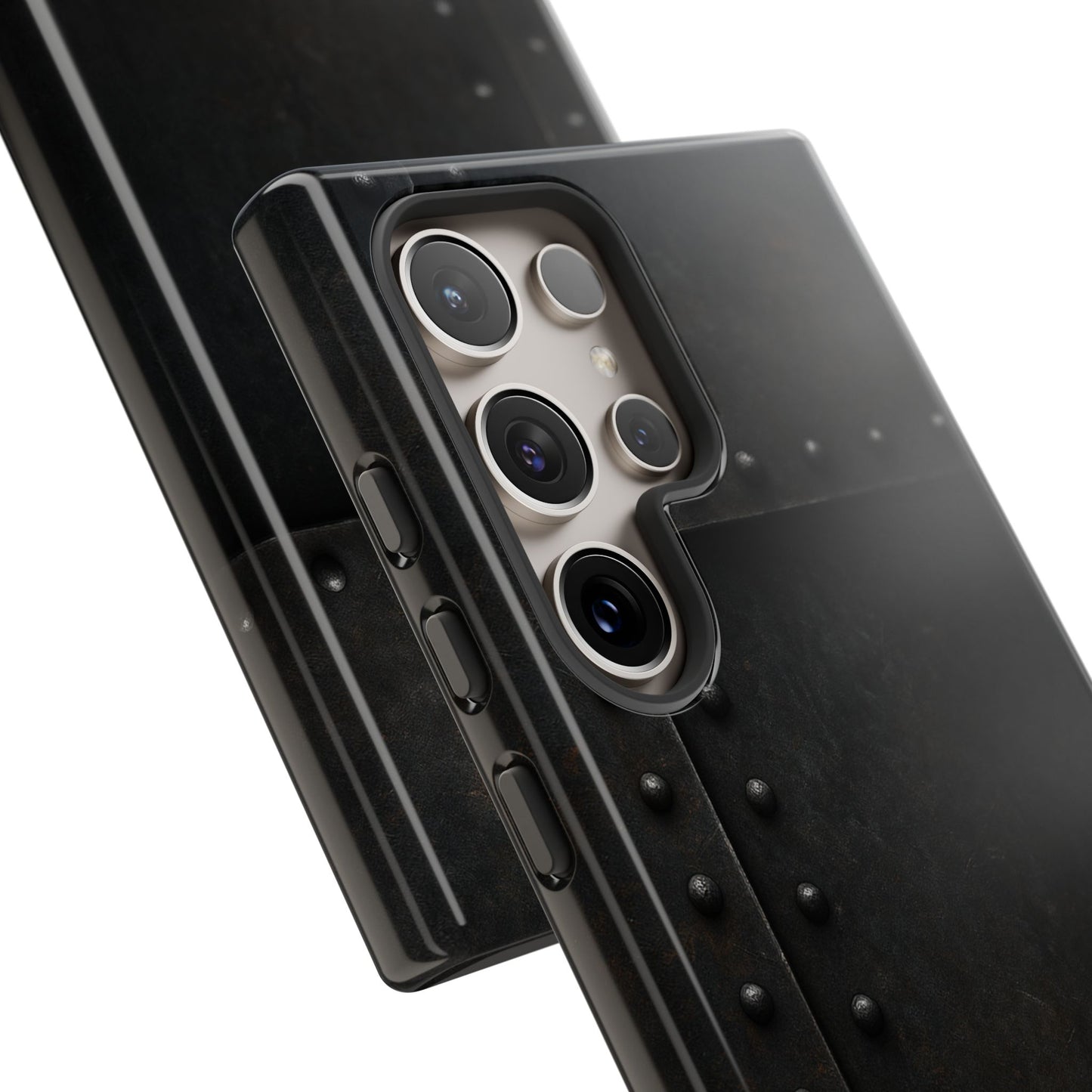 Steel & Smoke – Riveted Shadows Phone Case