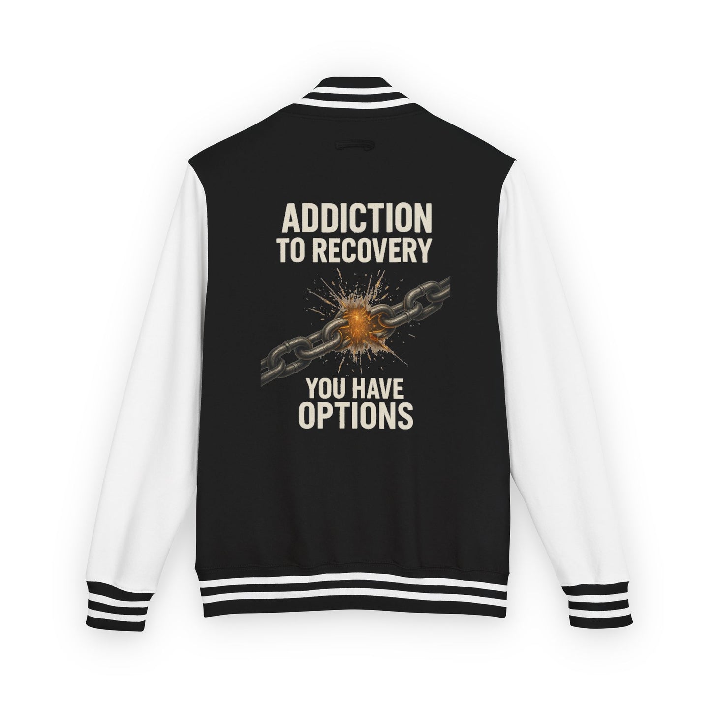Unisex Heavyweight Letterman Jacket - Vintage Style, Perfect Gift for Recovery and Motivation, Casual Wear, Sports Jacket, College Style