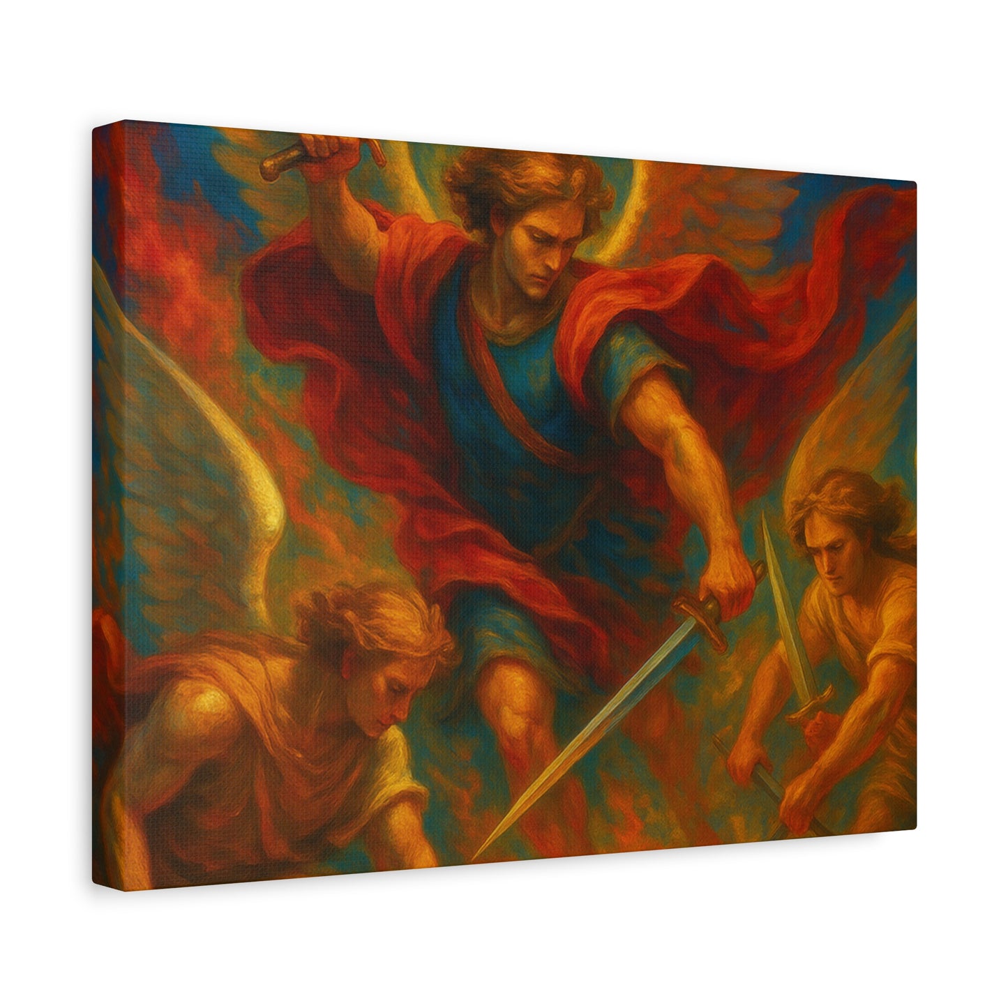 Divine Art Canvas, St Michael Wall Decor, Spiritual Home Decor, Inspirational Gift, Saint Art Print, Religious Wall Art