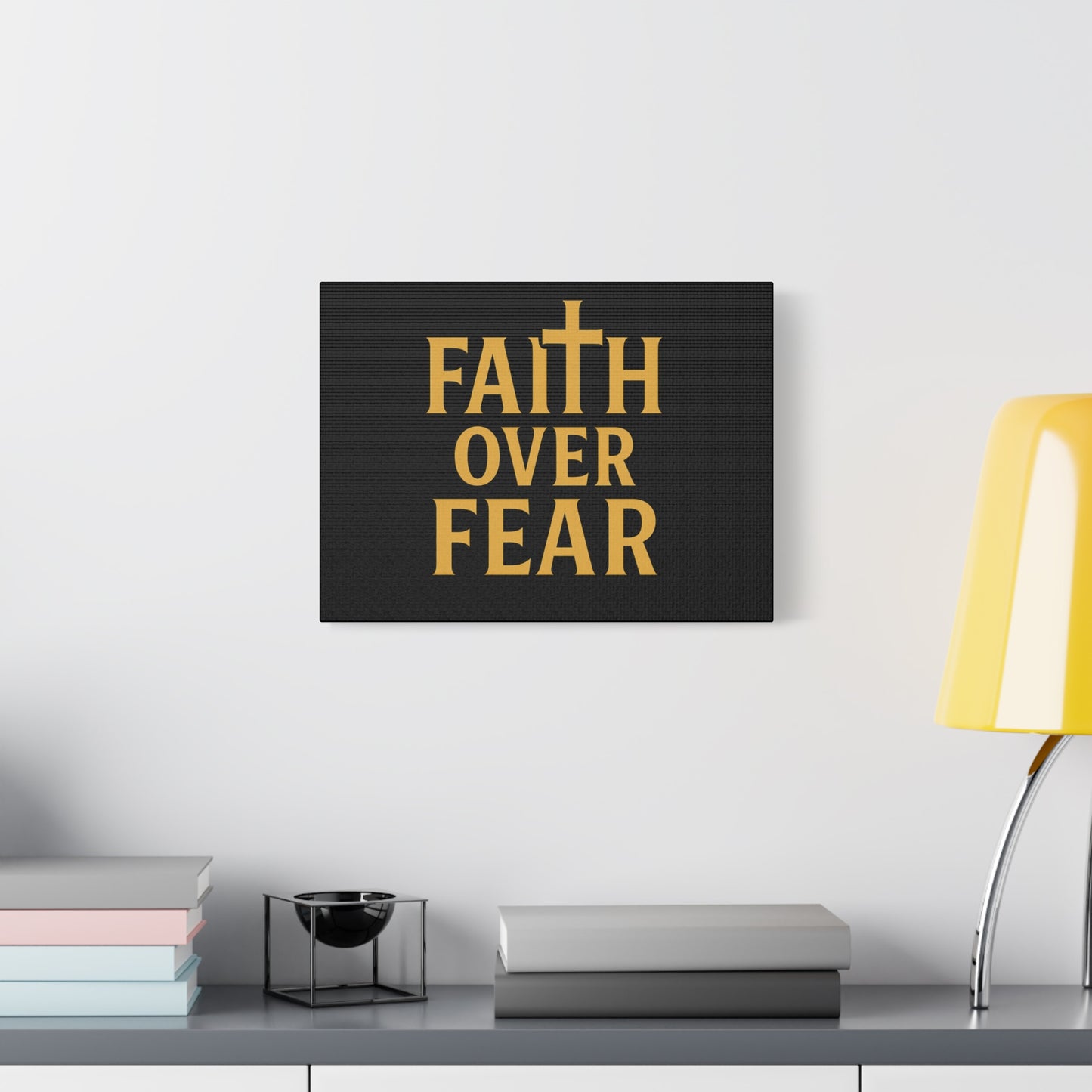 Faith Over Fear Canvas Art - Inspirational Wall Decor, Motivational Gift, Home Decoration, Christian Wall Art, Belief Affirmation